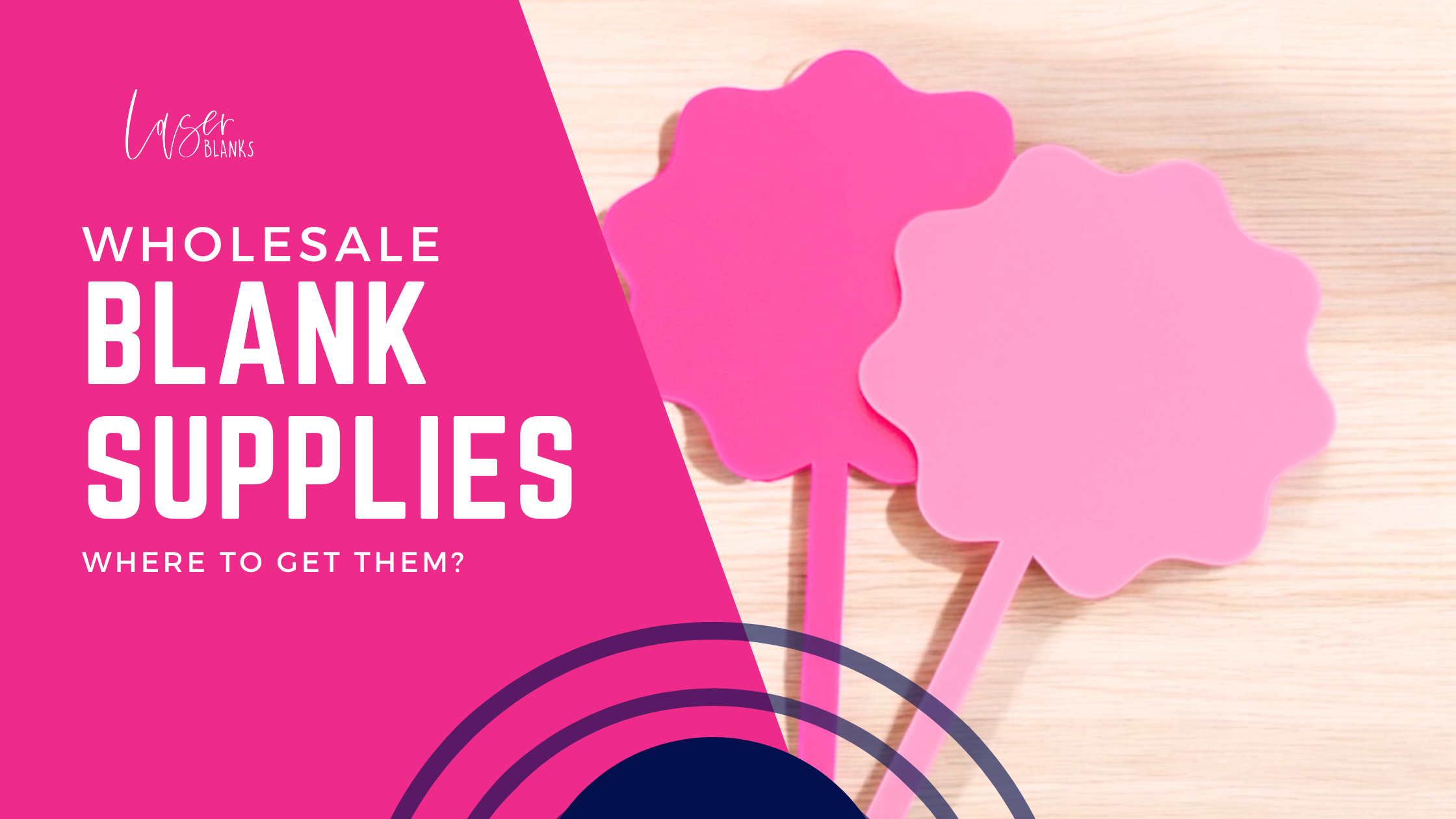Acrylic gift tags and bunting blanks for wholesale event and craft projects