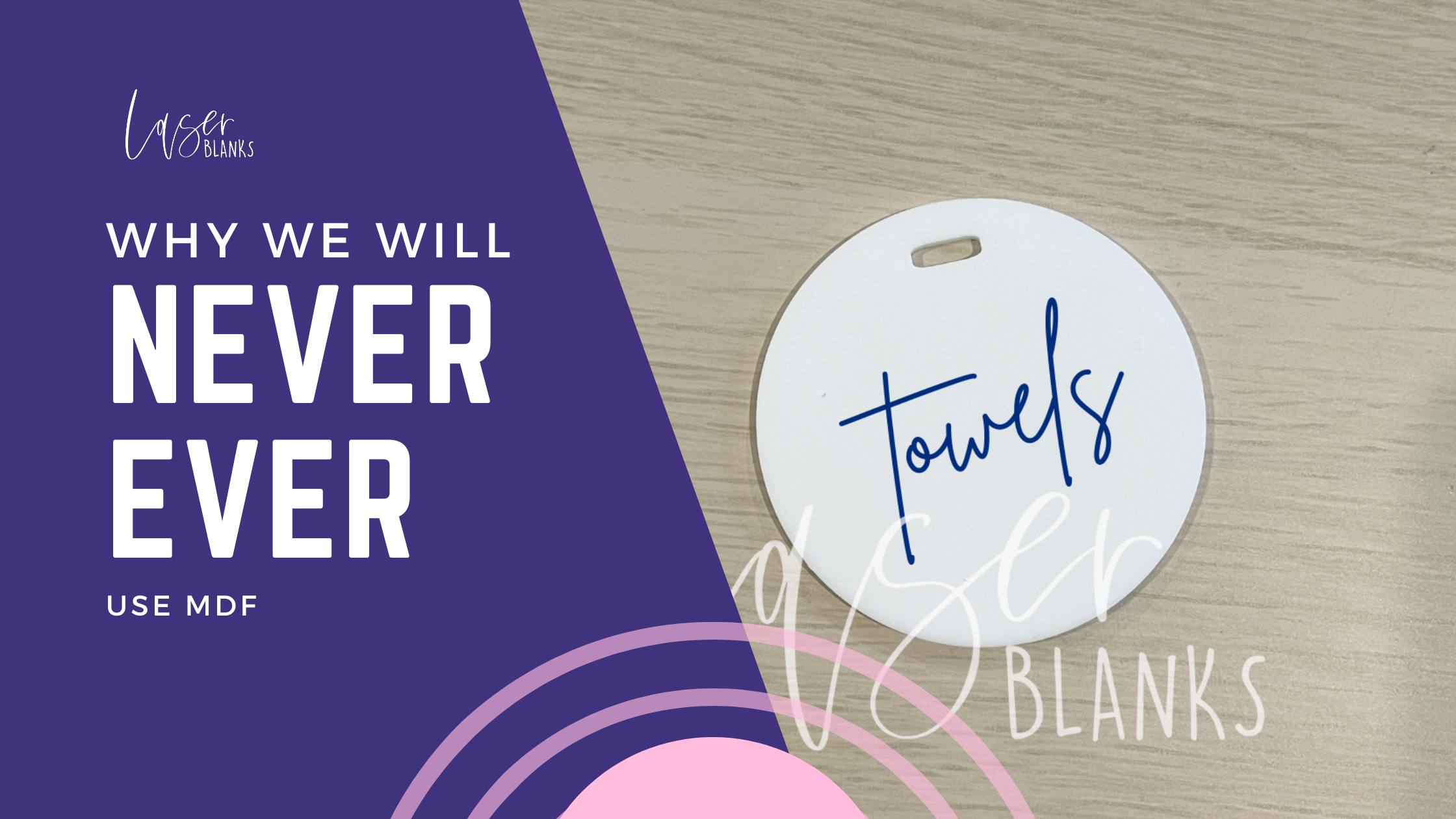 High-quality acrylic organisational tags in pastel and neutral tones