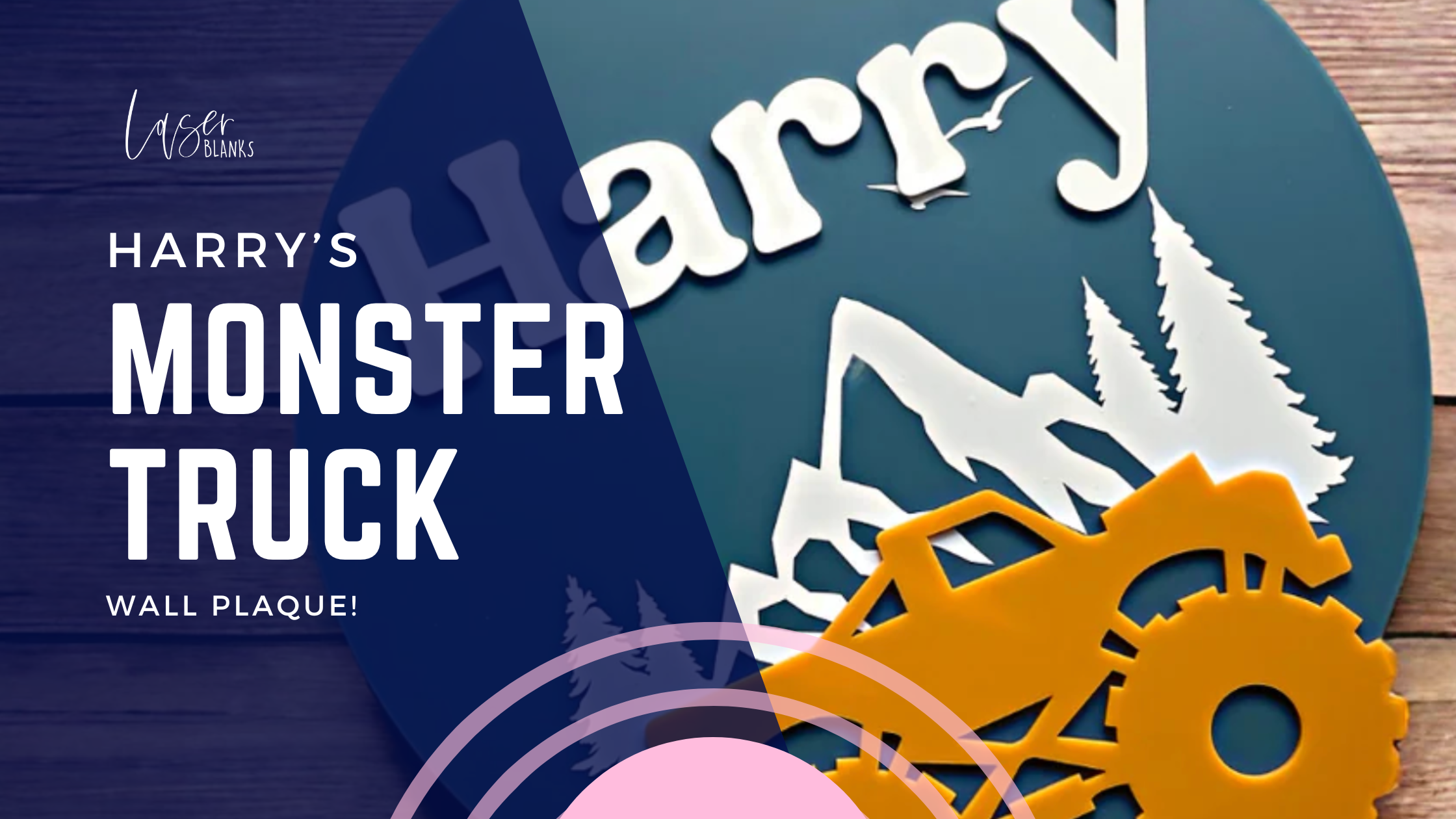 Harry's Outdoor Monster Truck Plaque