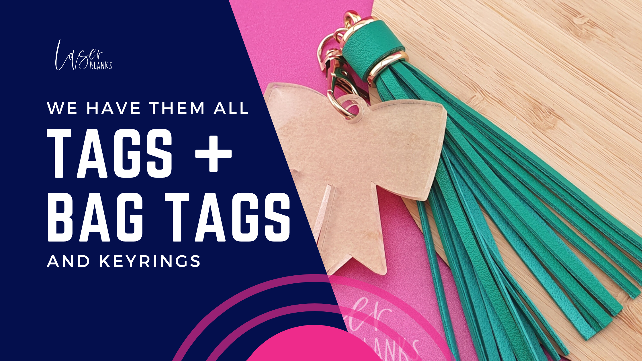 Assorted bag tags ready for vinyl application