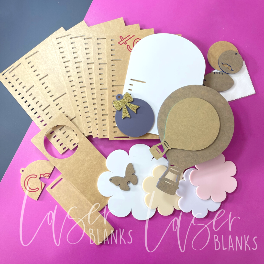 Layered bow bauble acrylic blank in deep purple with glitter gold bow