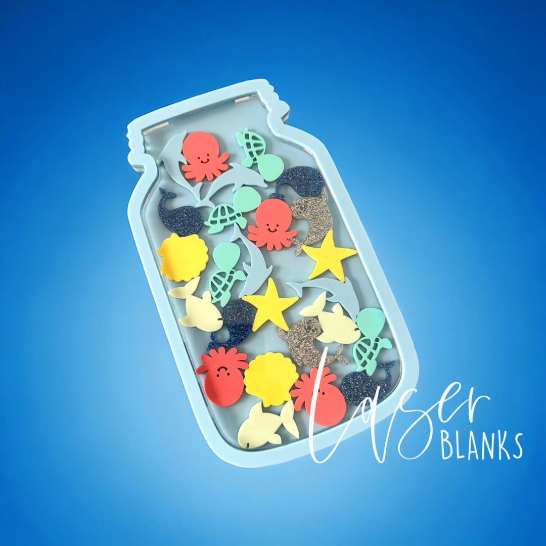 Under the Sea reward jar tokens full set in acrylic