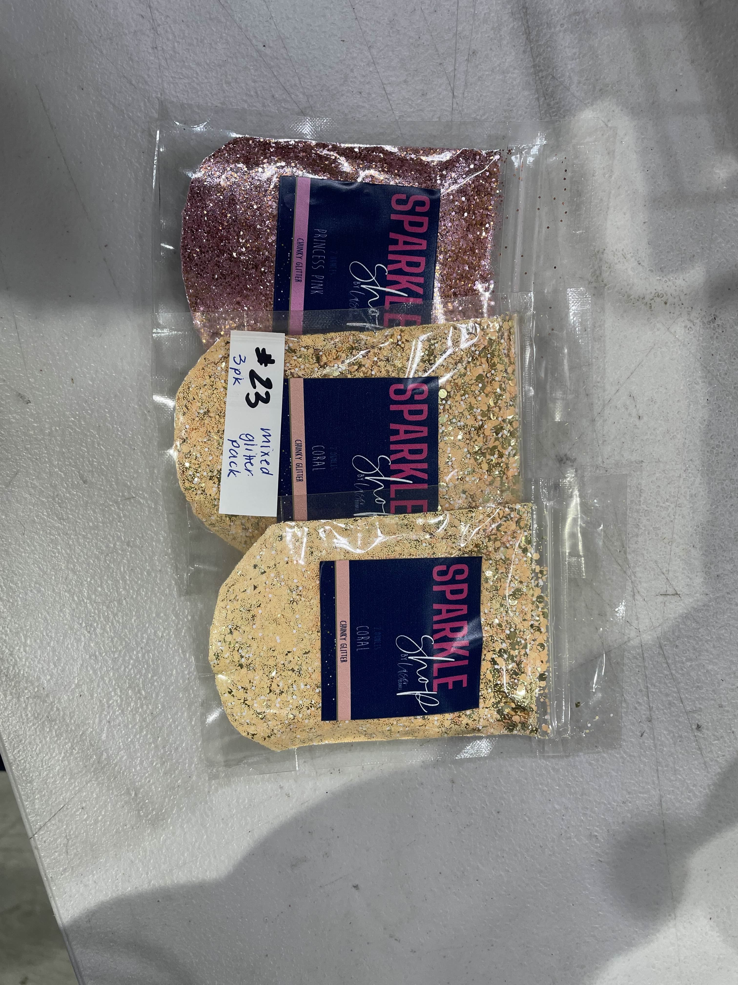 #23 - Mixed Glitter x 3 pack