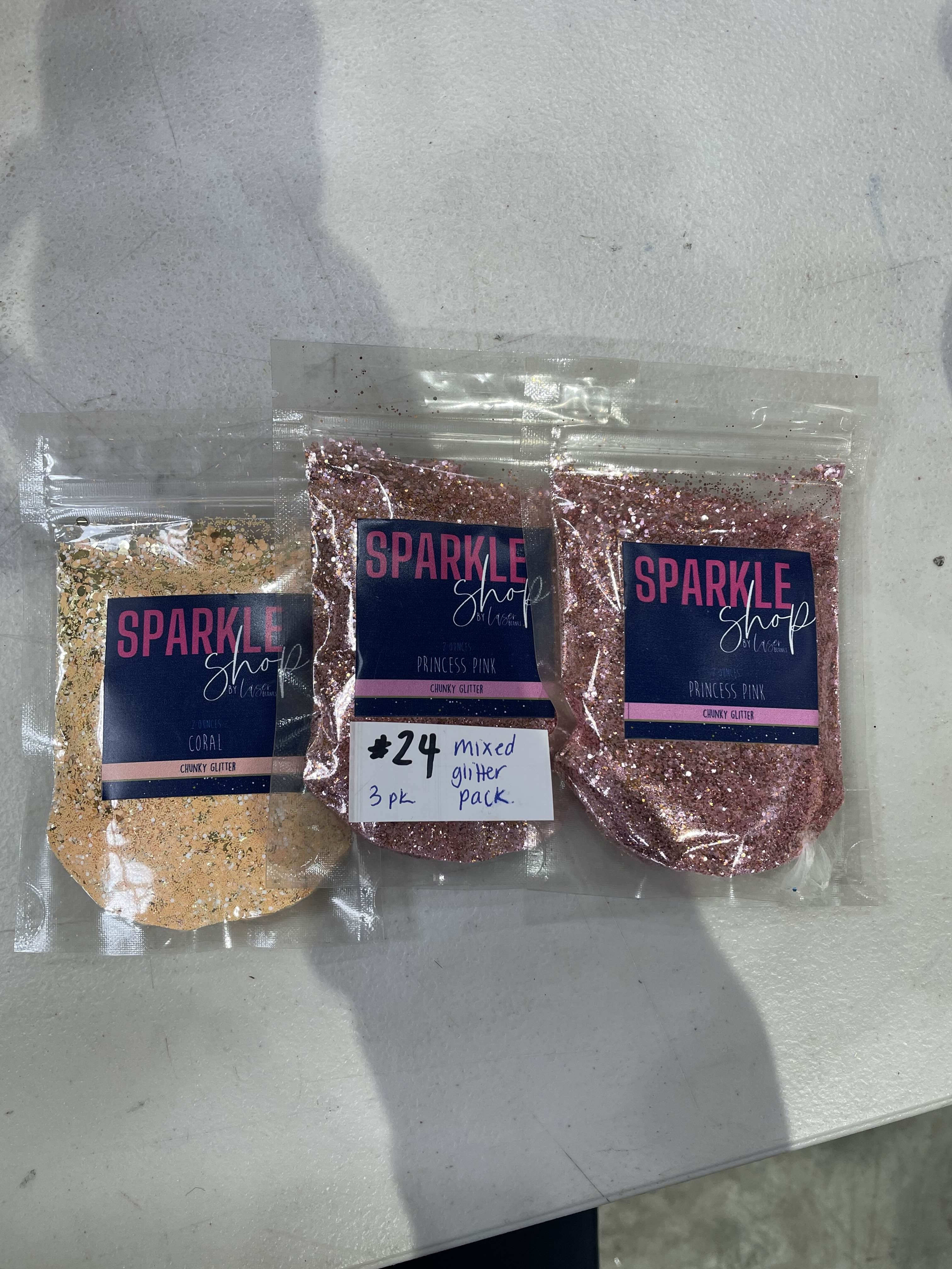 #24 - Mixed Glitter x 3 pack