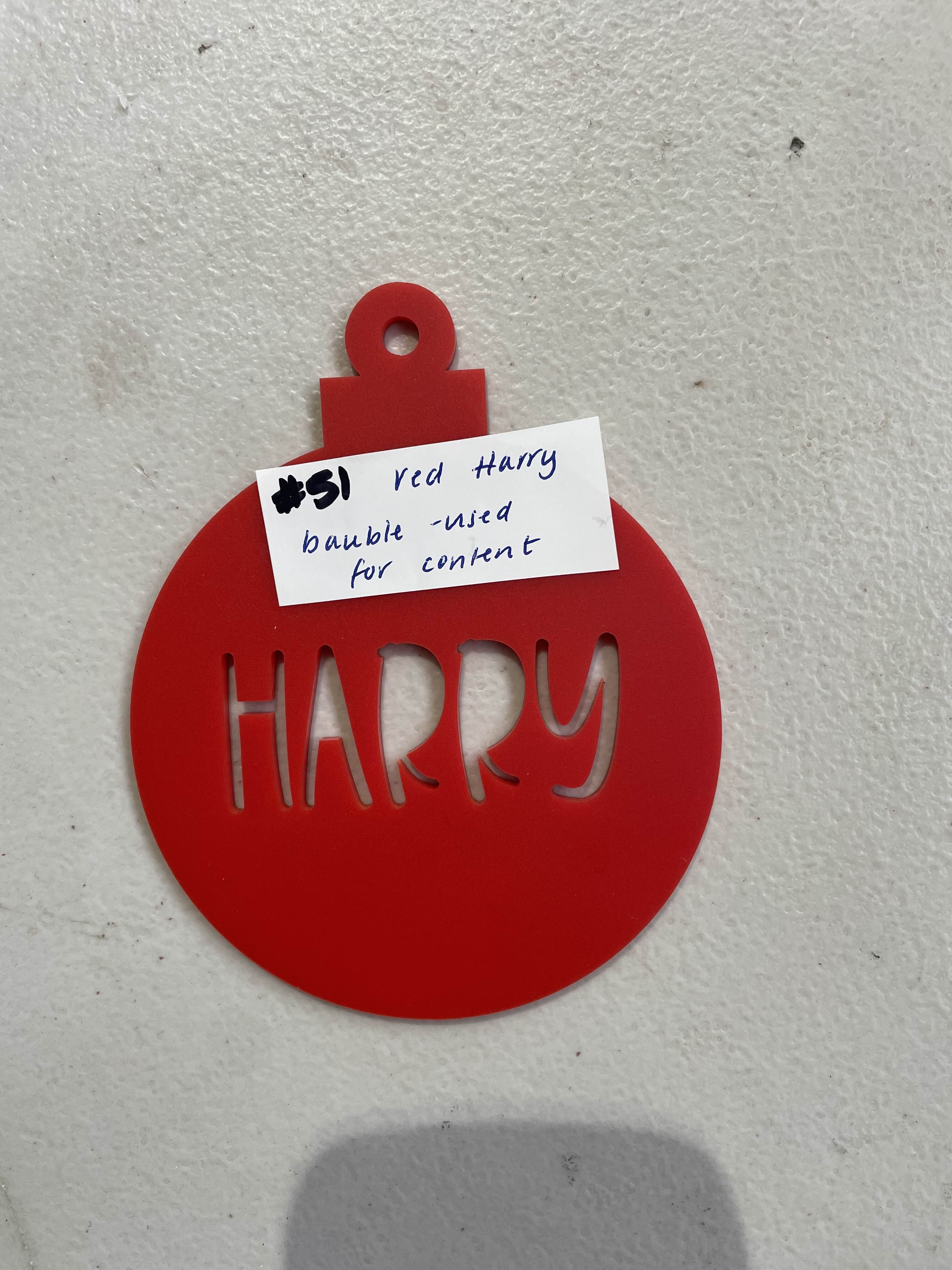 #51 - Red Harry Bauble - Used for Content