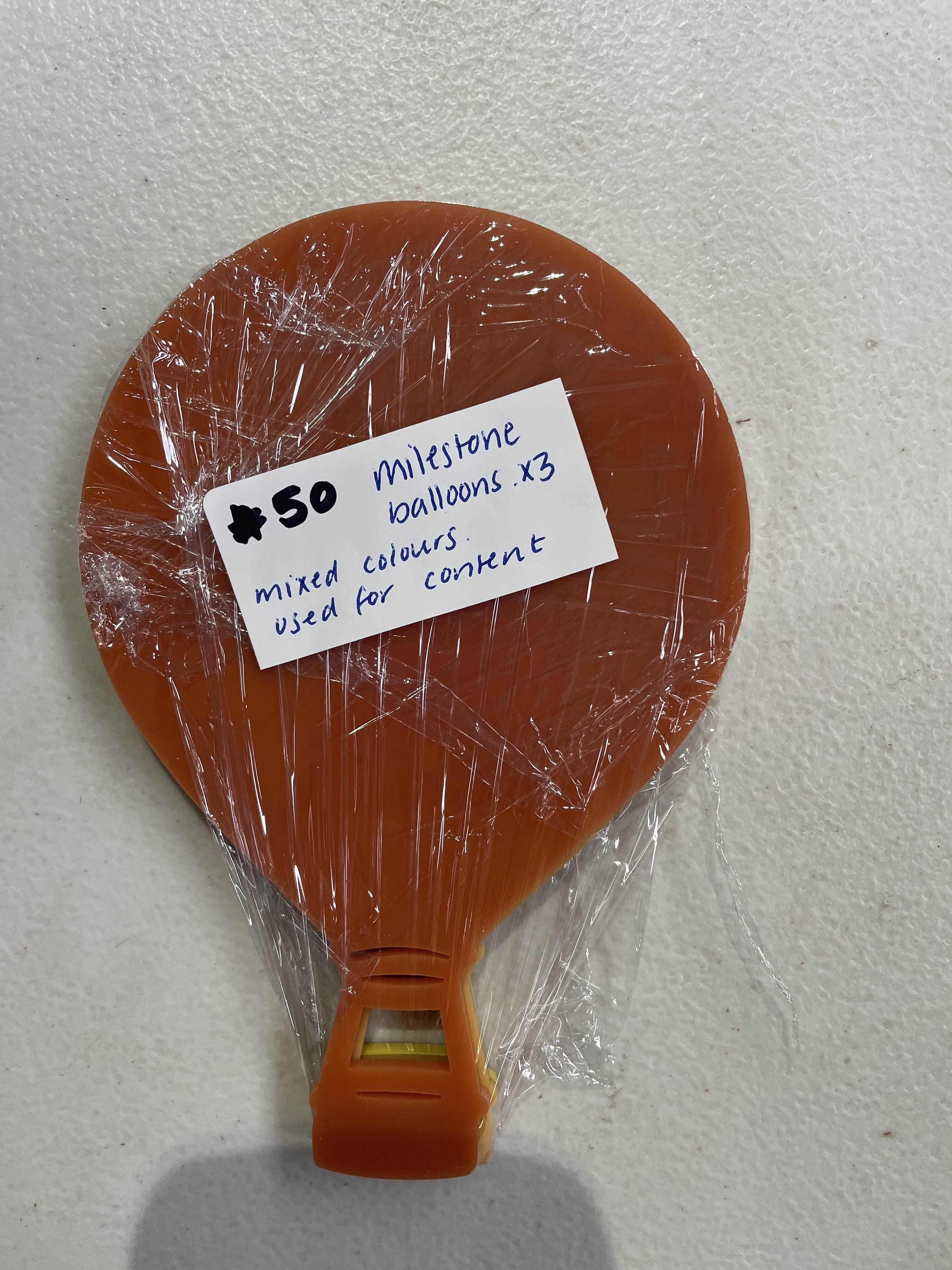 #50 - Milestone Hot Air Balloons - 3 x pack - used for content