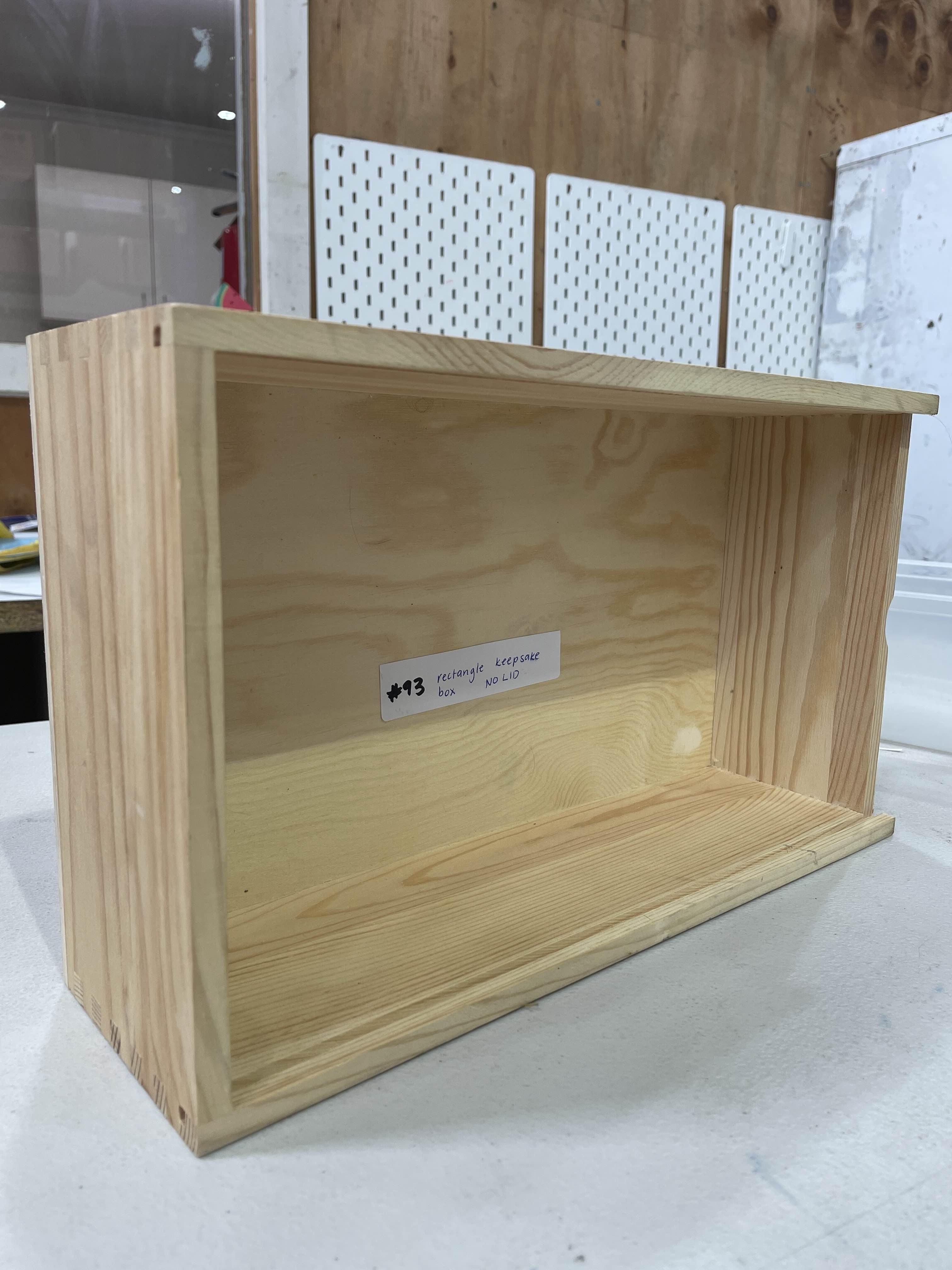 #93 - Rectangle Keepsake Box - No Lid | Standard Size | NQR