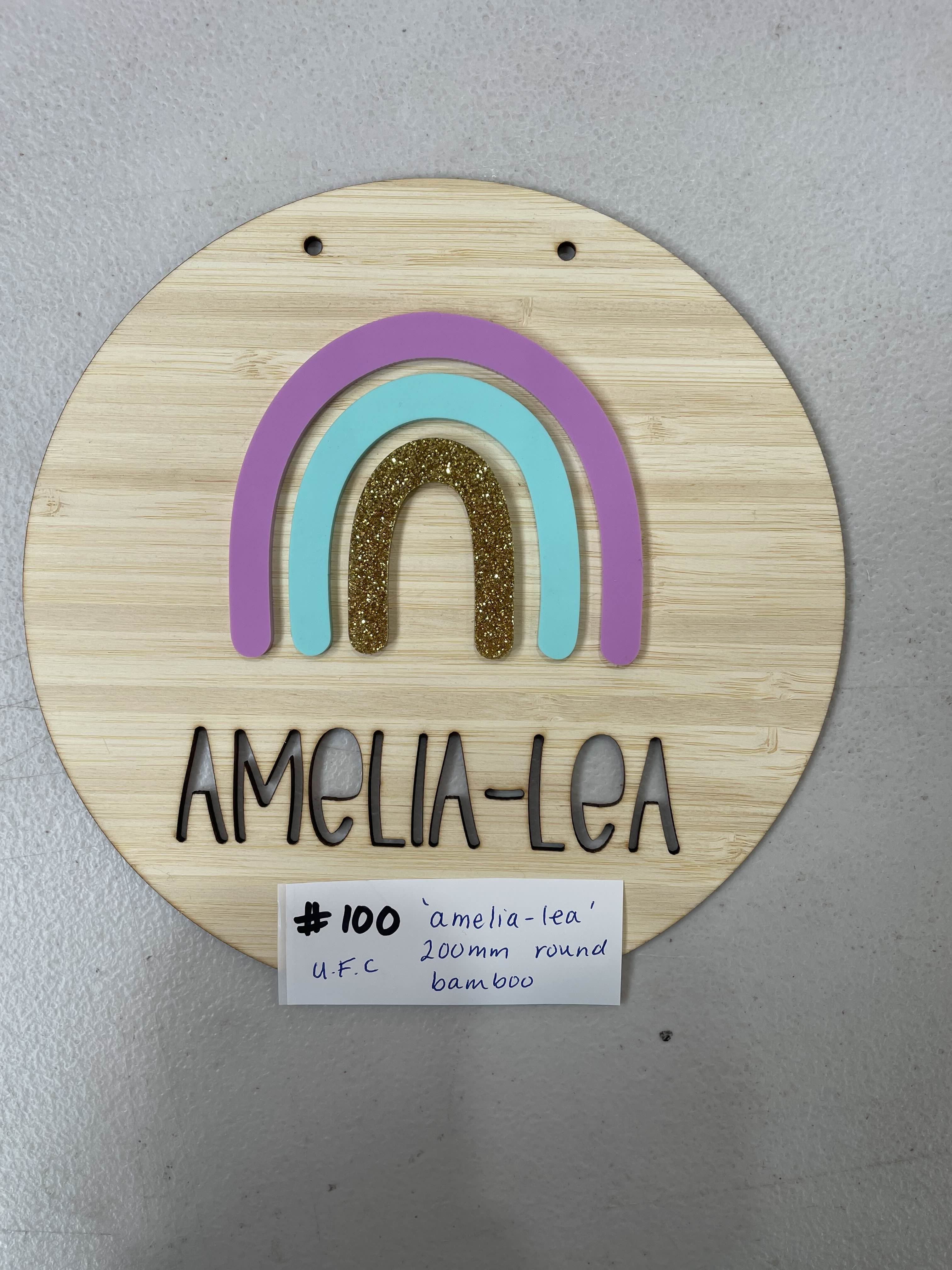 #100 - Amelia-Lea | 200mm Round Bamboo | Used for Content
