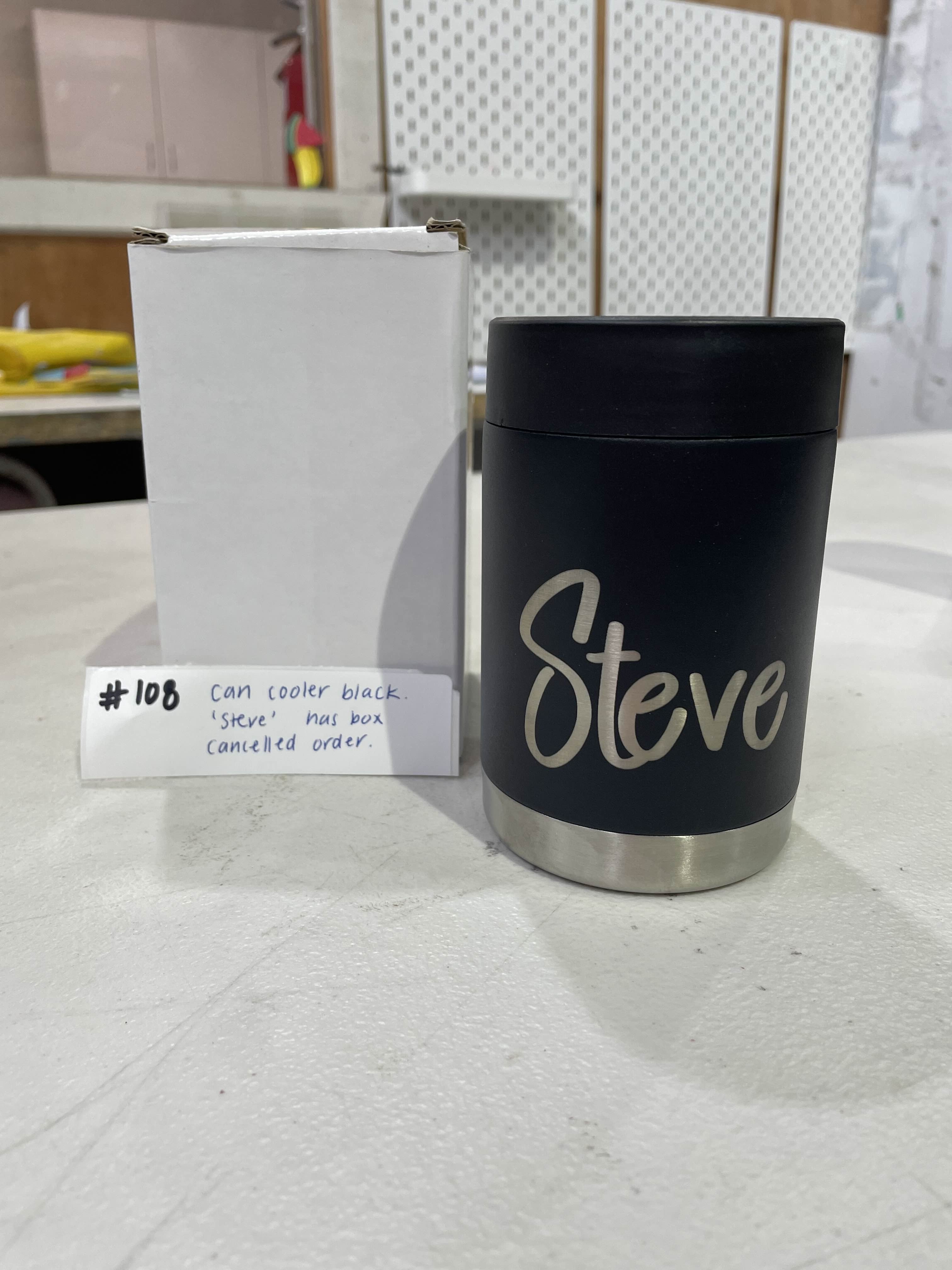 #108 - Can Cooler - Black - Steve