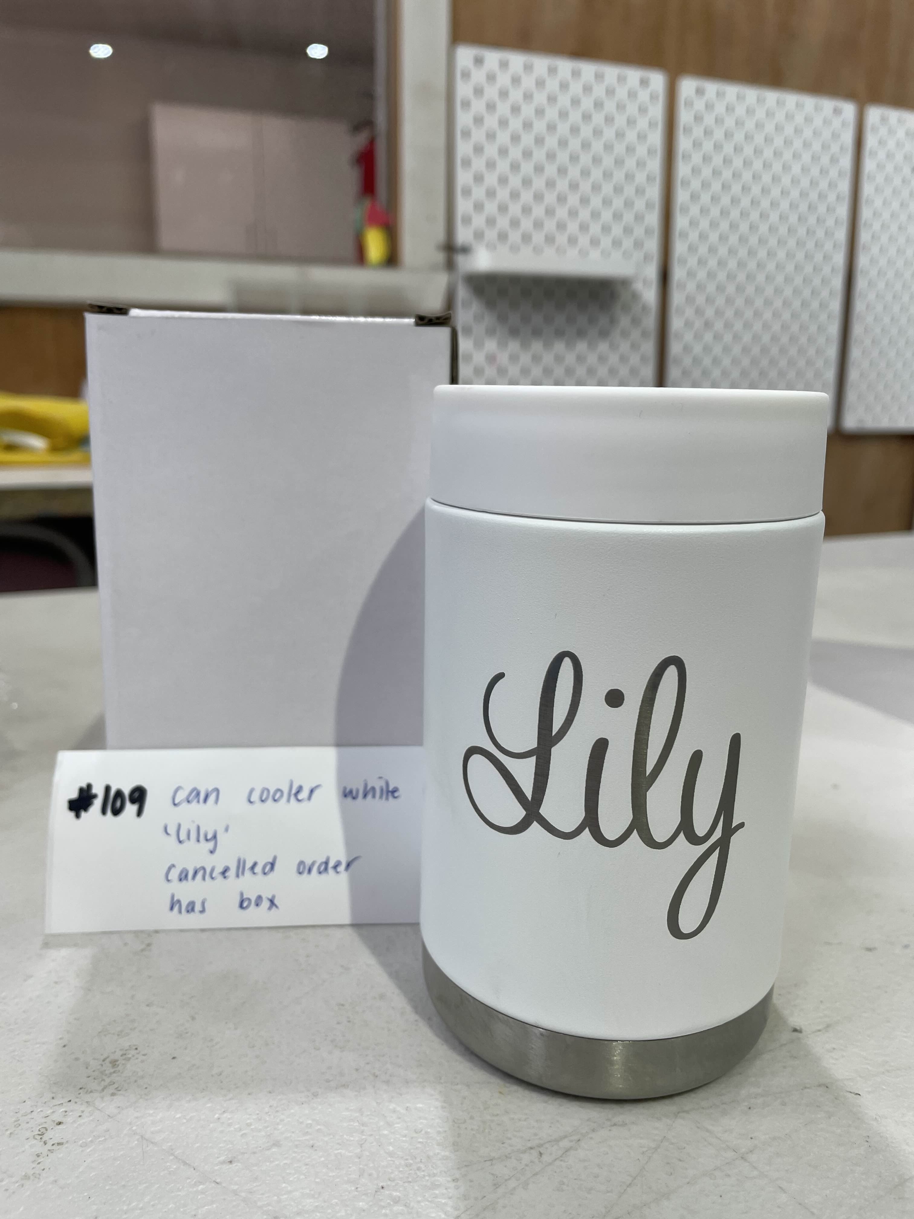 #109 - Can Cooler - White - Lily