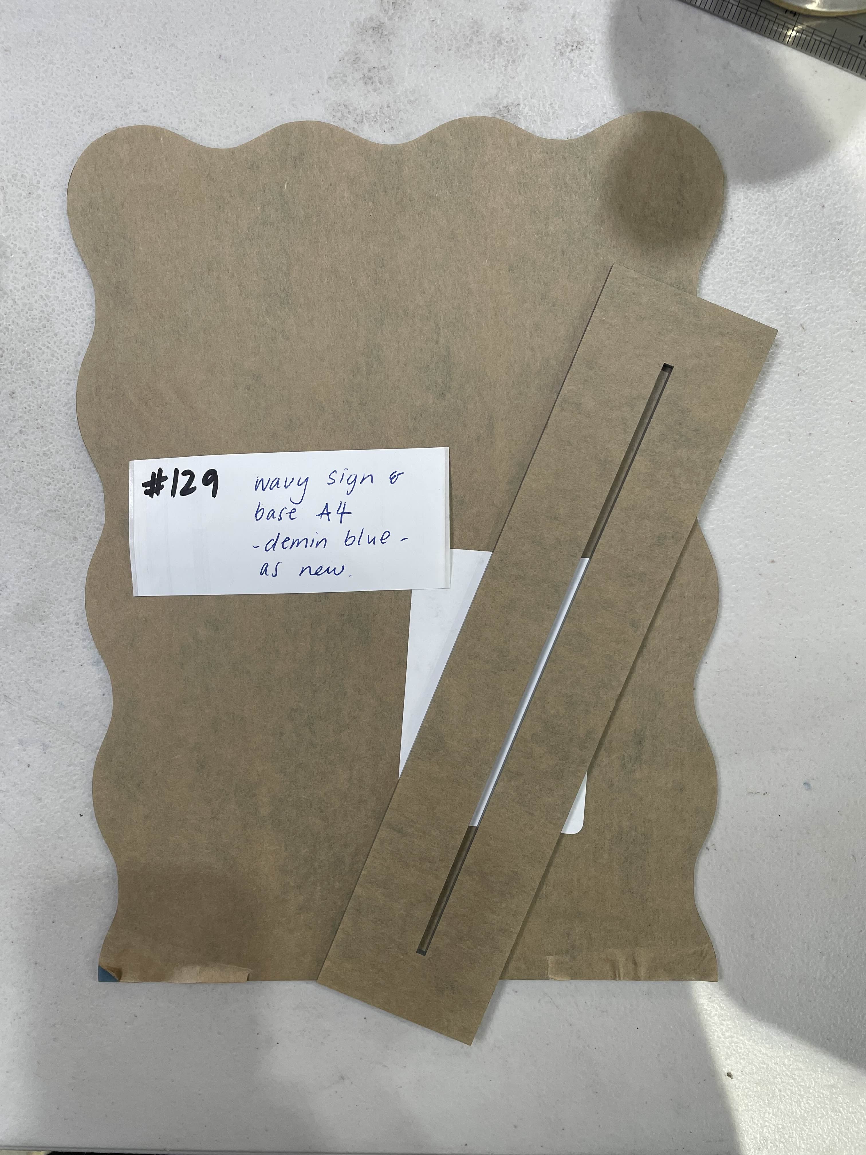 #129 - Denim Blue - Sign and Base A4 - As New