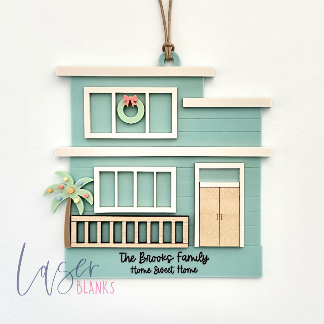 personalised beach house christmas bauble australia