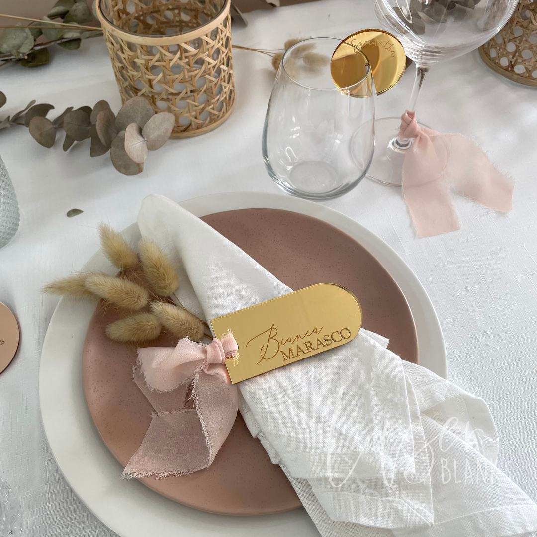 Engraved Arch Tag Place Cards