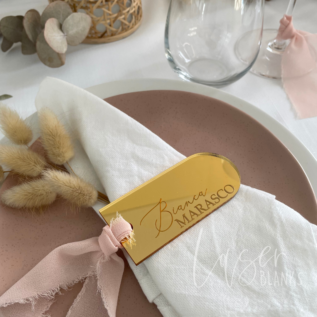 Engraved Arch Tag Place Cards