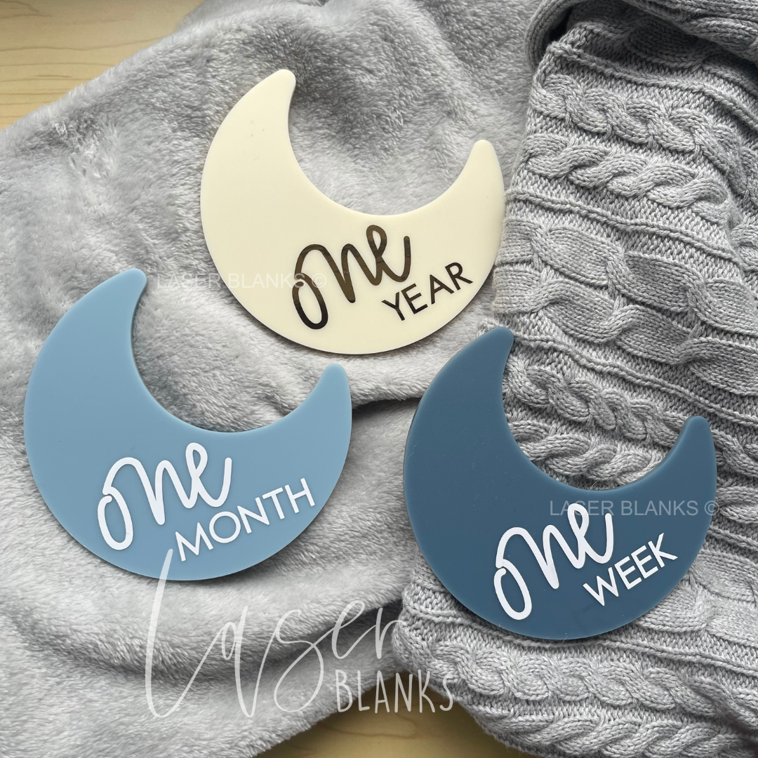 Milestone Moon | Acrylic Blank | Acrylic Shape