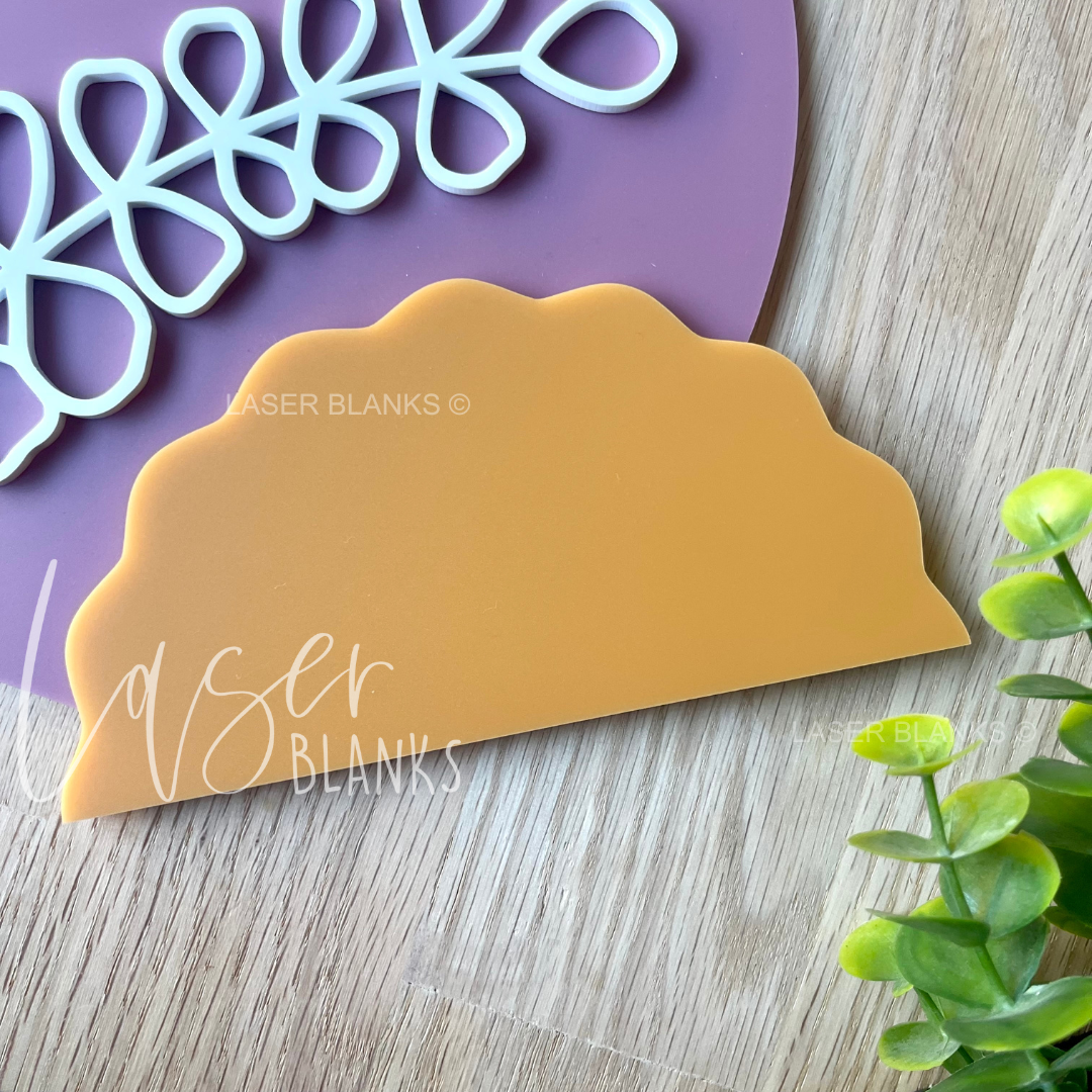 Wavy Semi Circle | 120mm | Half Circle Craft Blank