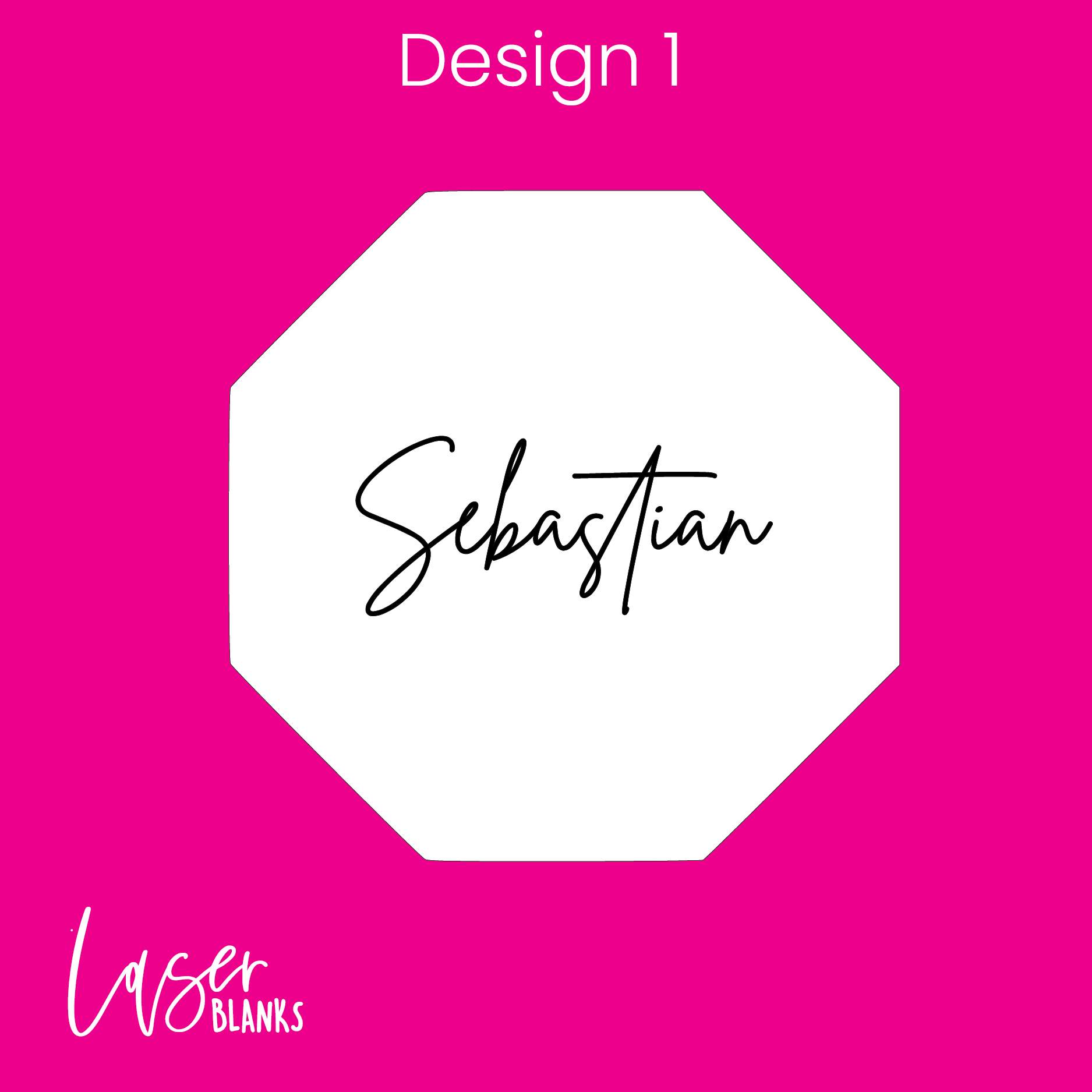 Engraved Octagon Place Cards