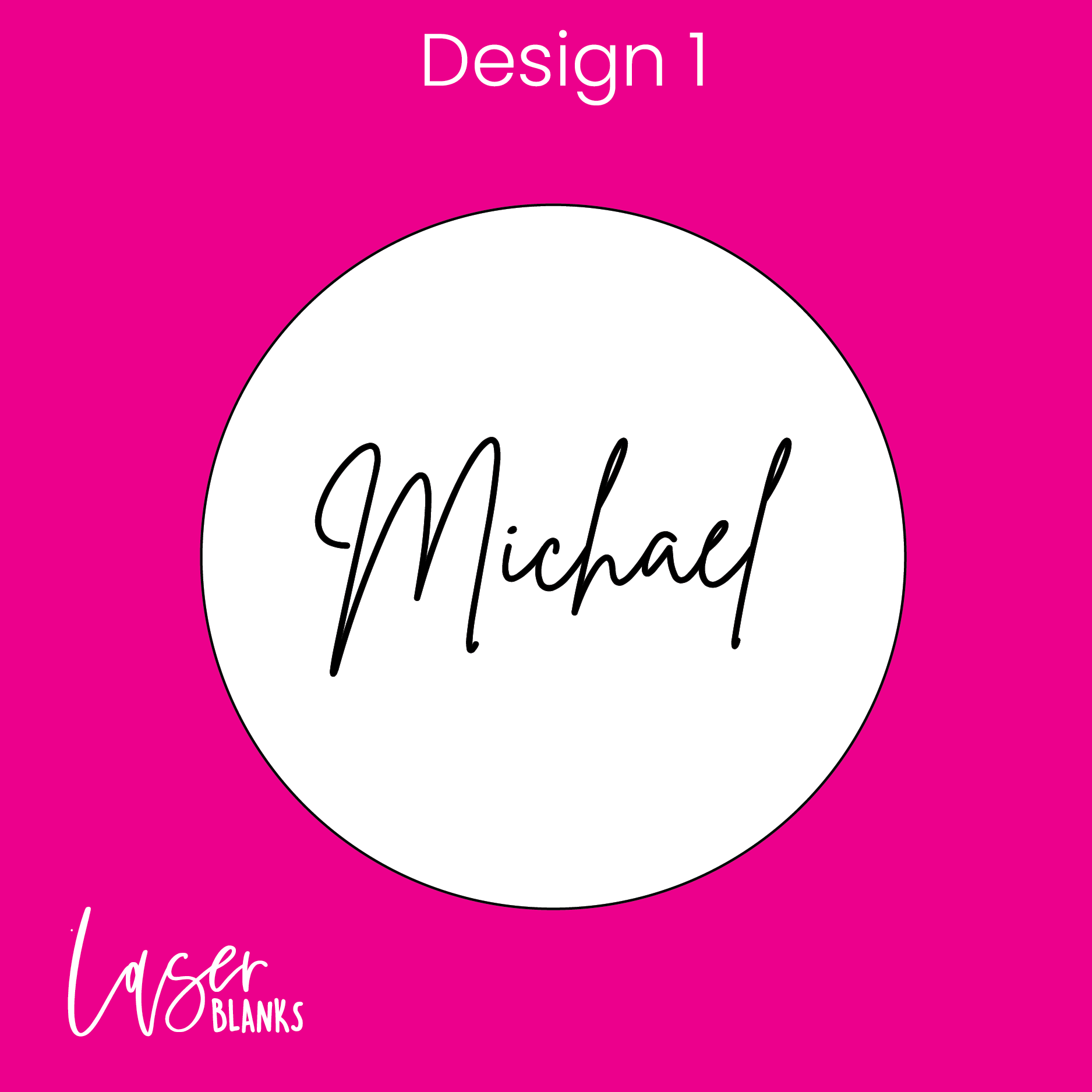 Frosted Round Place Card – Personalised Laser Engraving