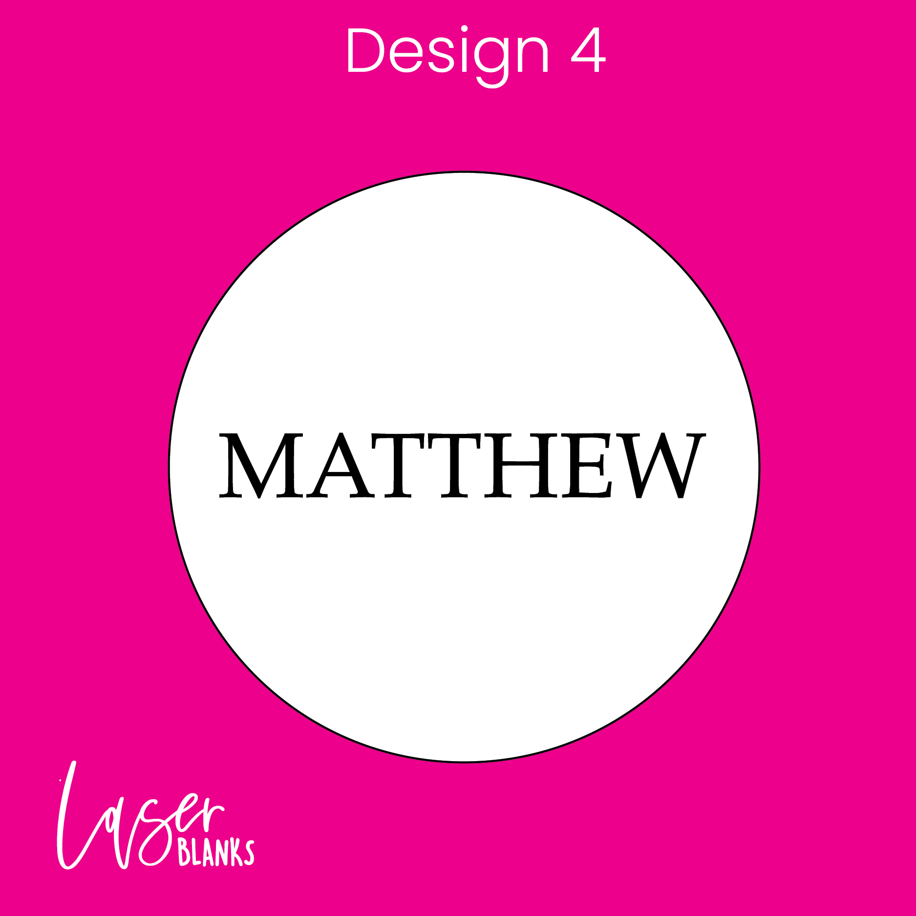 Clear and Frosted Round Place Card – Personalised Laser Engraving