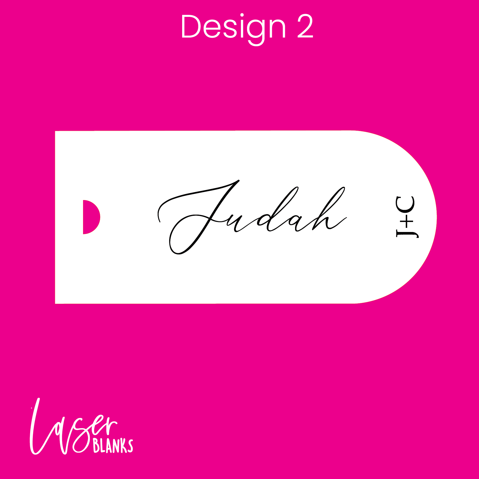 Laser Engraved Acrylic Arch Tag – Frosted Finish