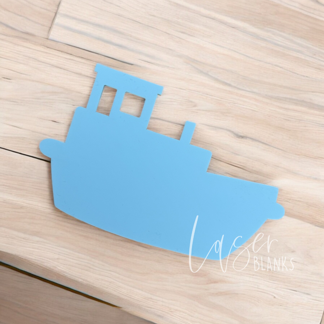 Boat Milestone/Announcement | Acrylic Blank | Acrylic Shape