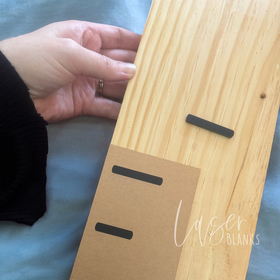 Acrylic timber height chart marking kit with DIY template
