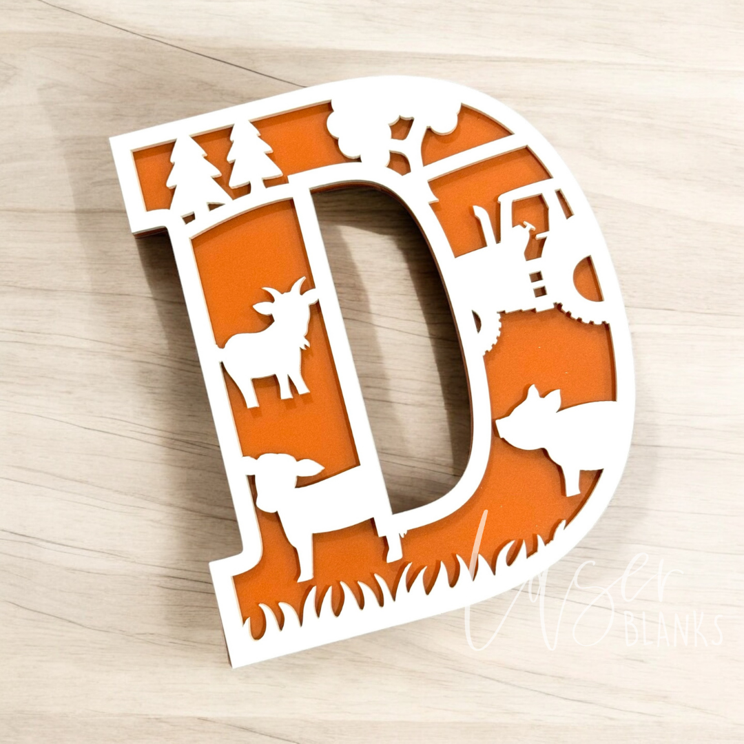 Farm Print Alphabet Letters