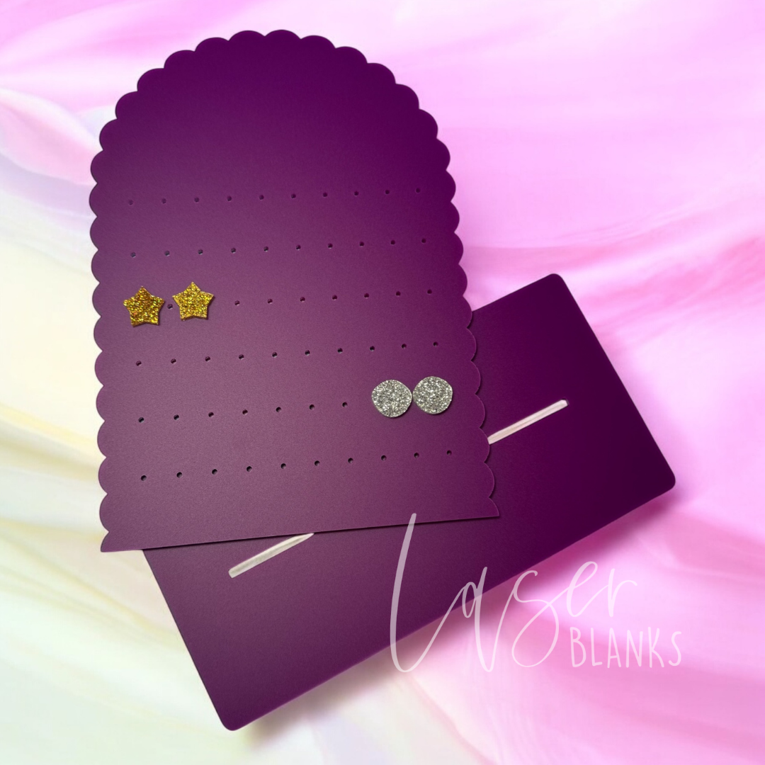 Scalloped Arch Acrylic Earring Holder with Acrylic Base | Acrylic Display Stand