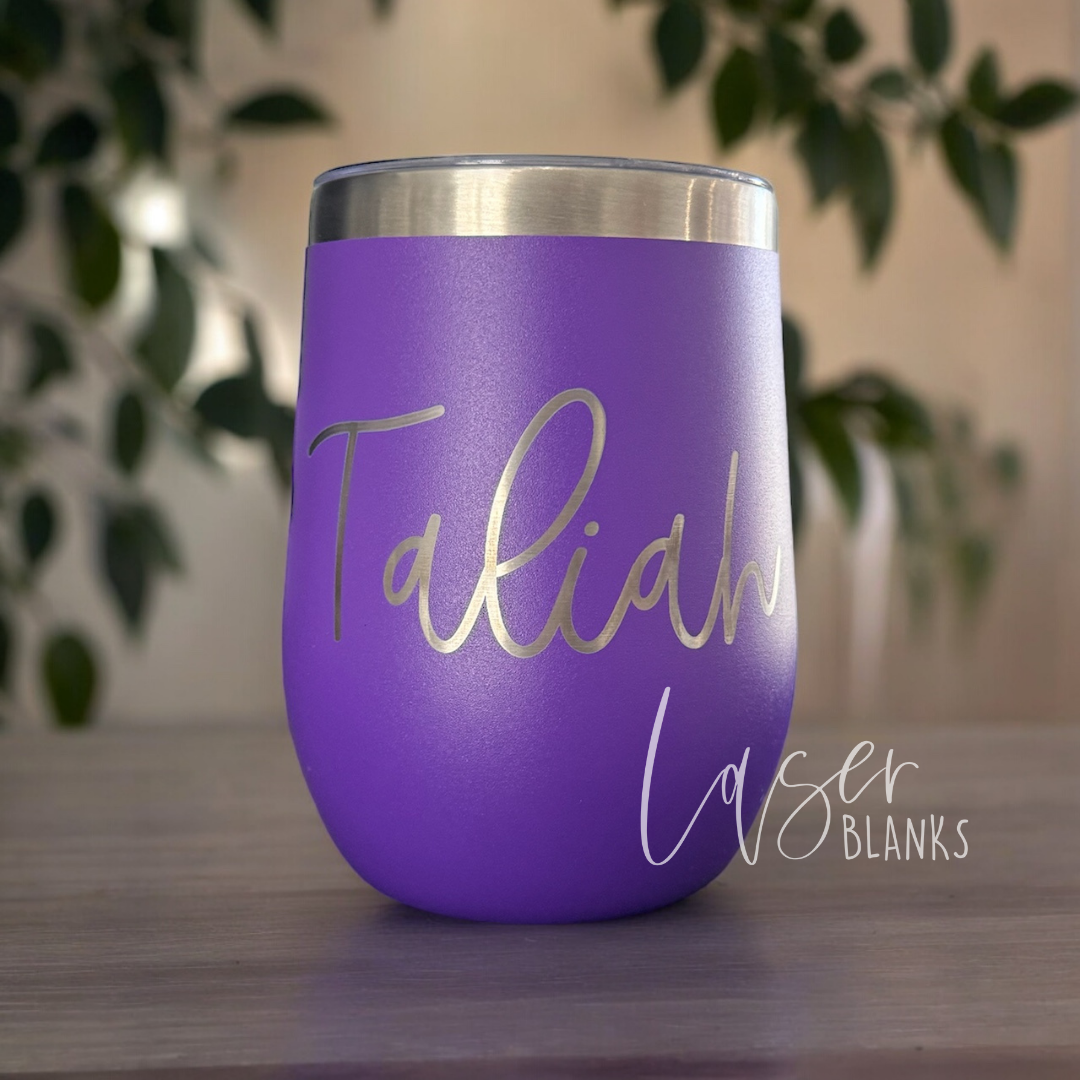 Double-walled wine cup engraved with name – perfect gift idea