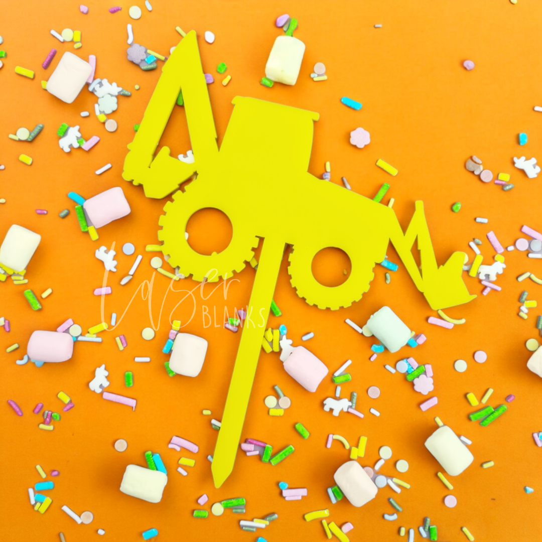 Digger Cake Topper | Acrylic Cake Topper
