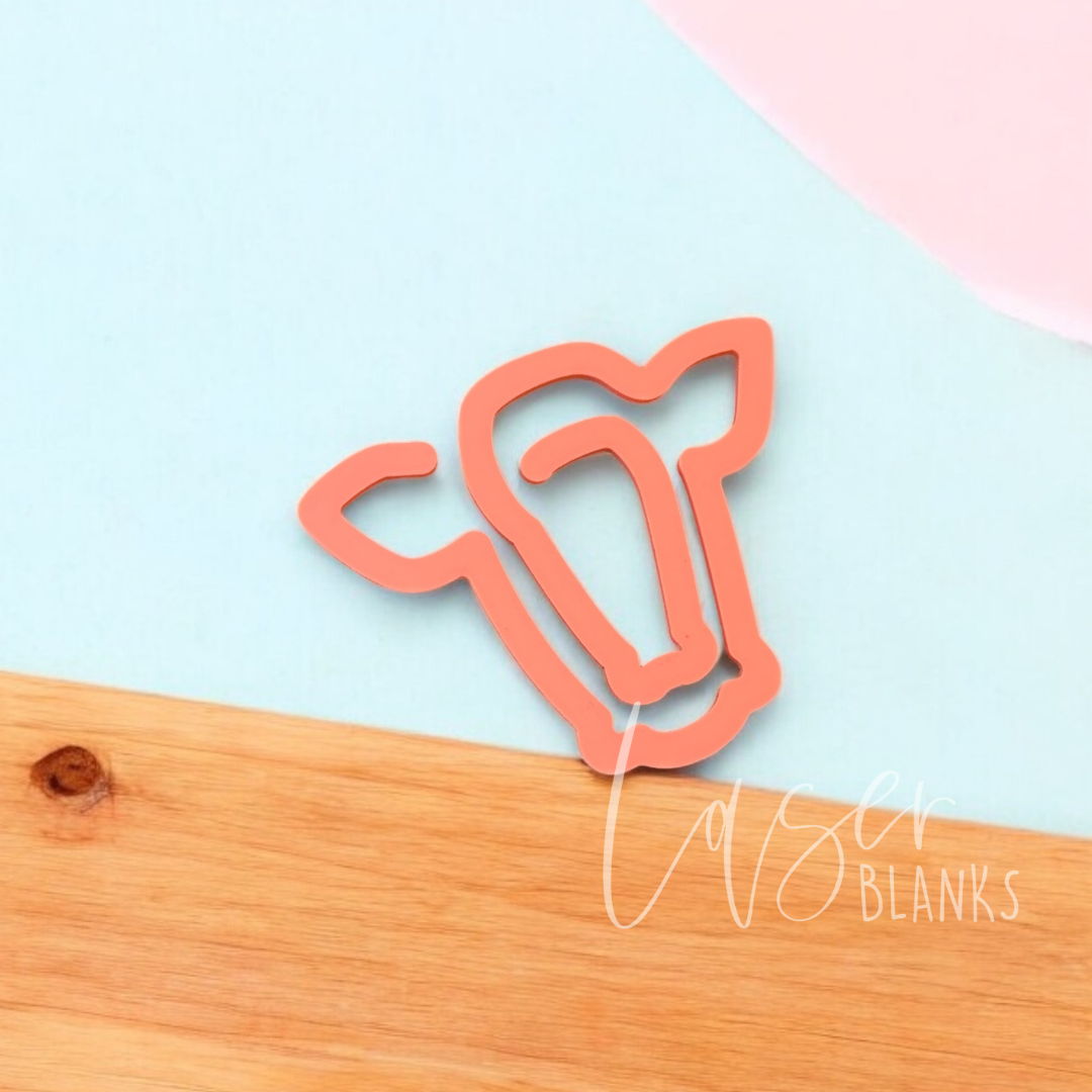 Cow Shape | Jumbo Paper Clip Bookmark