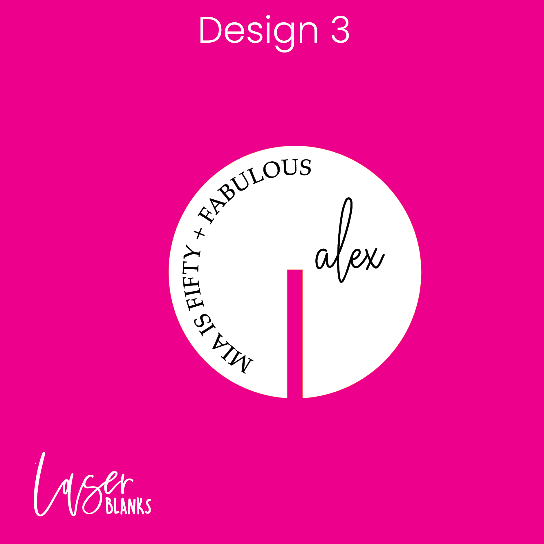 Engraved Round Drink Topper – for weddings