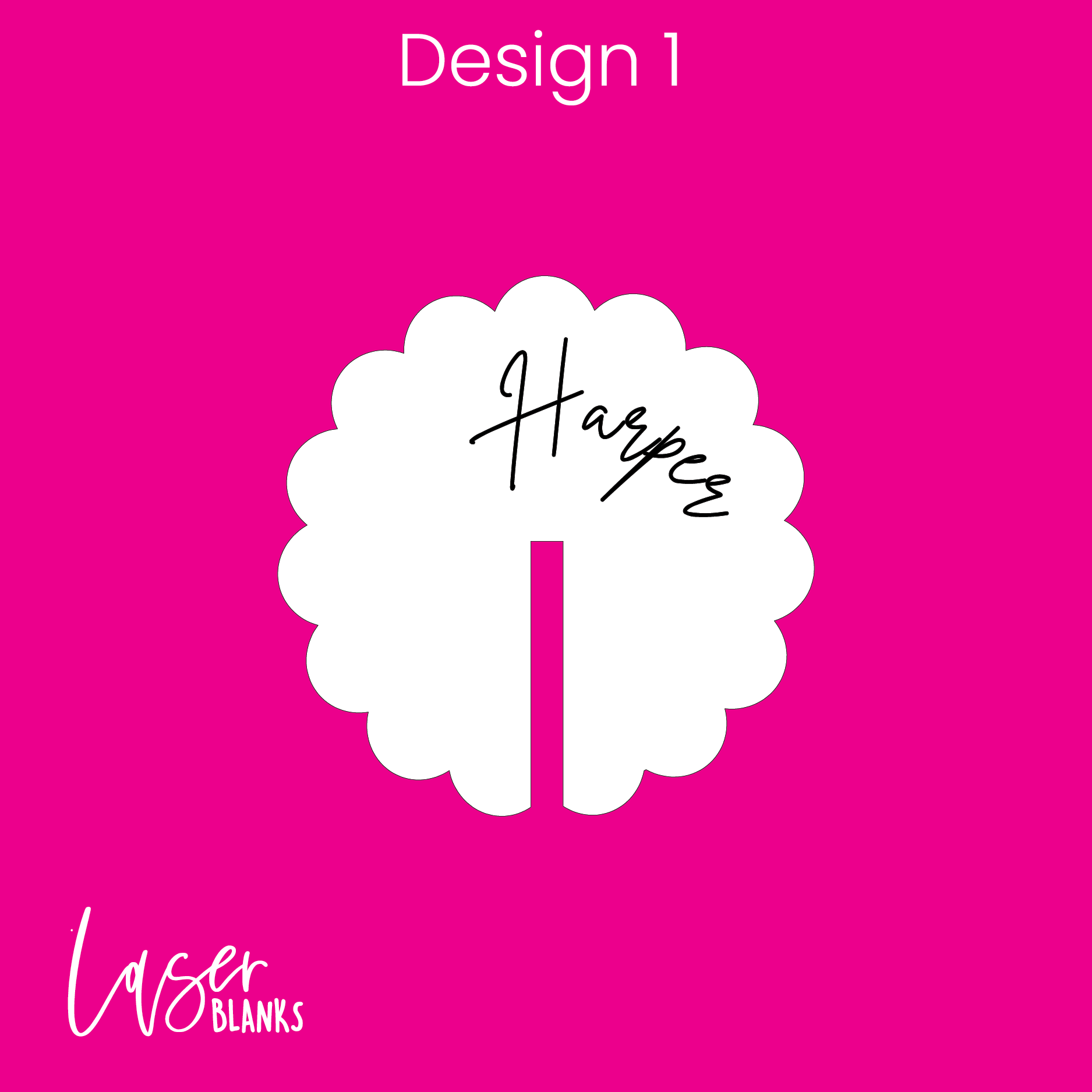 Scalloped Acrylic Drink Topper – Mirror Gold personalised