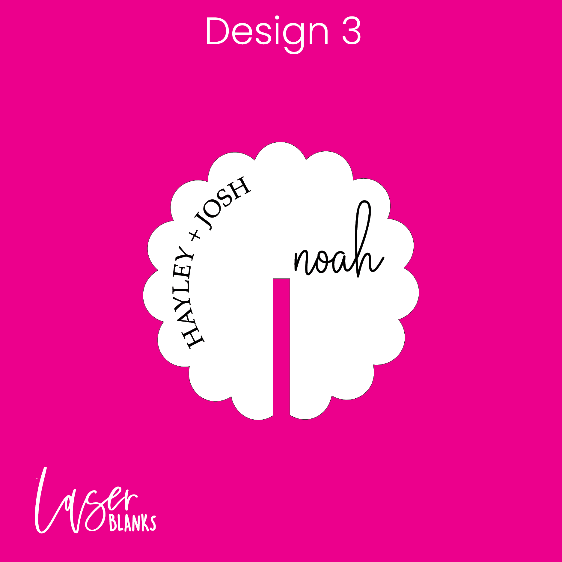 Scalloped Acrylic Drink Topper – Mirror silver