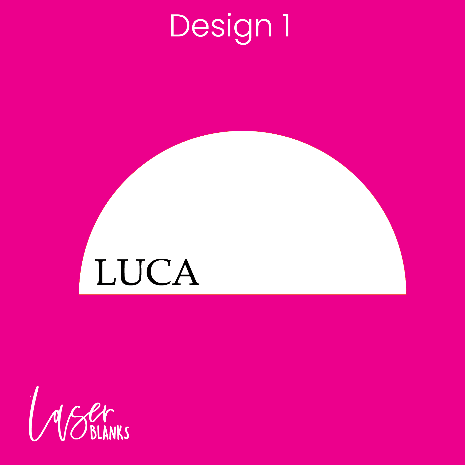 Engraved Semi Circle Place Cards