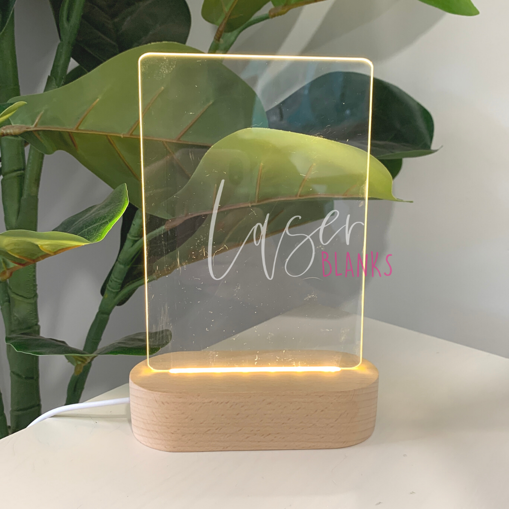 Blank acrylic night deals light