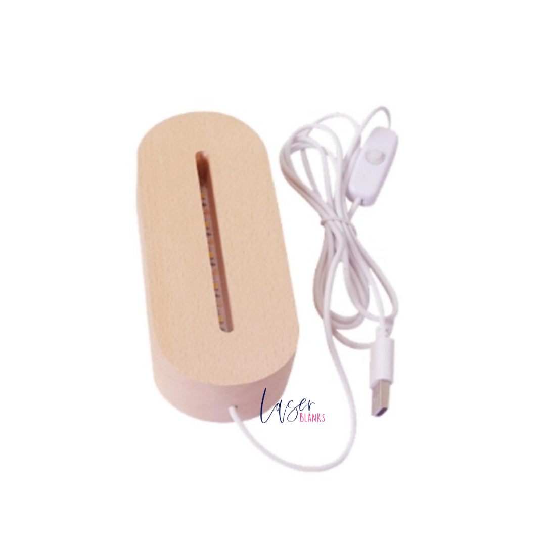 LED Light Base | Wooden Light Base