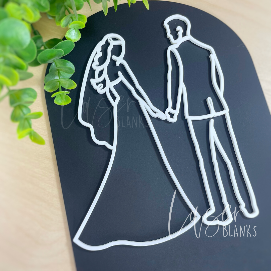 Groom Bow Tie | Wedding Line Art | Acrylic Blank