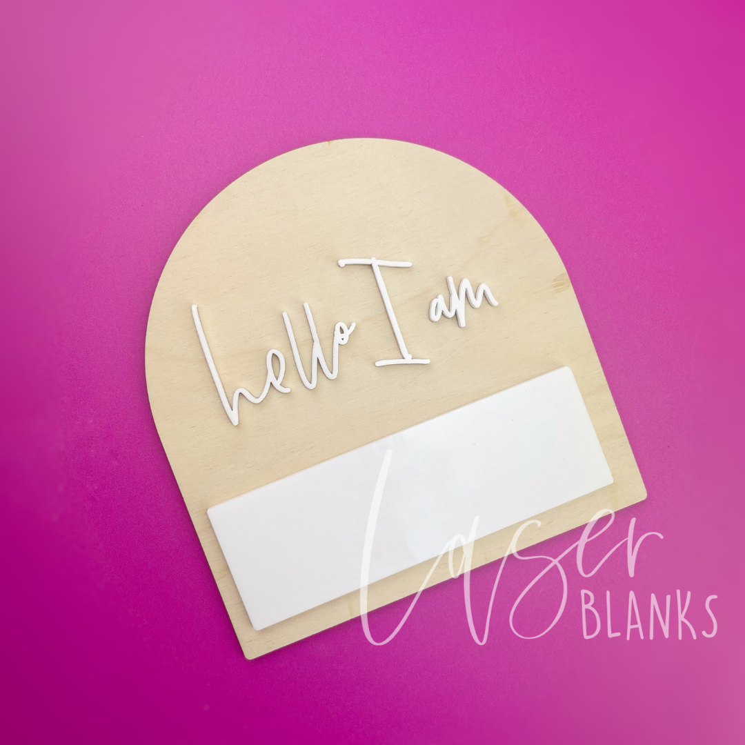 Arched Announcement | 150mm | Acrylic Blank