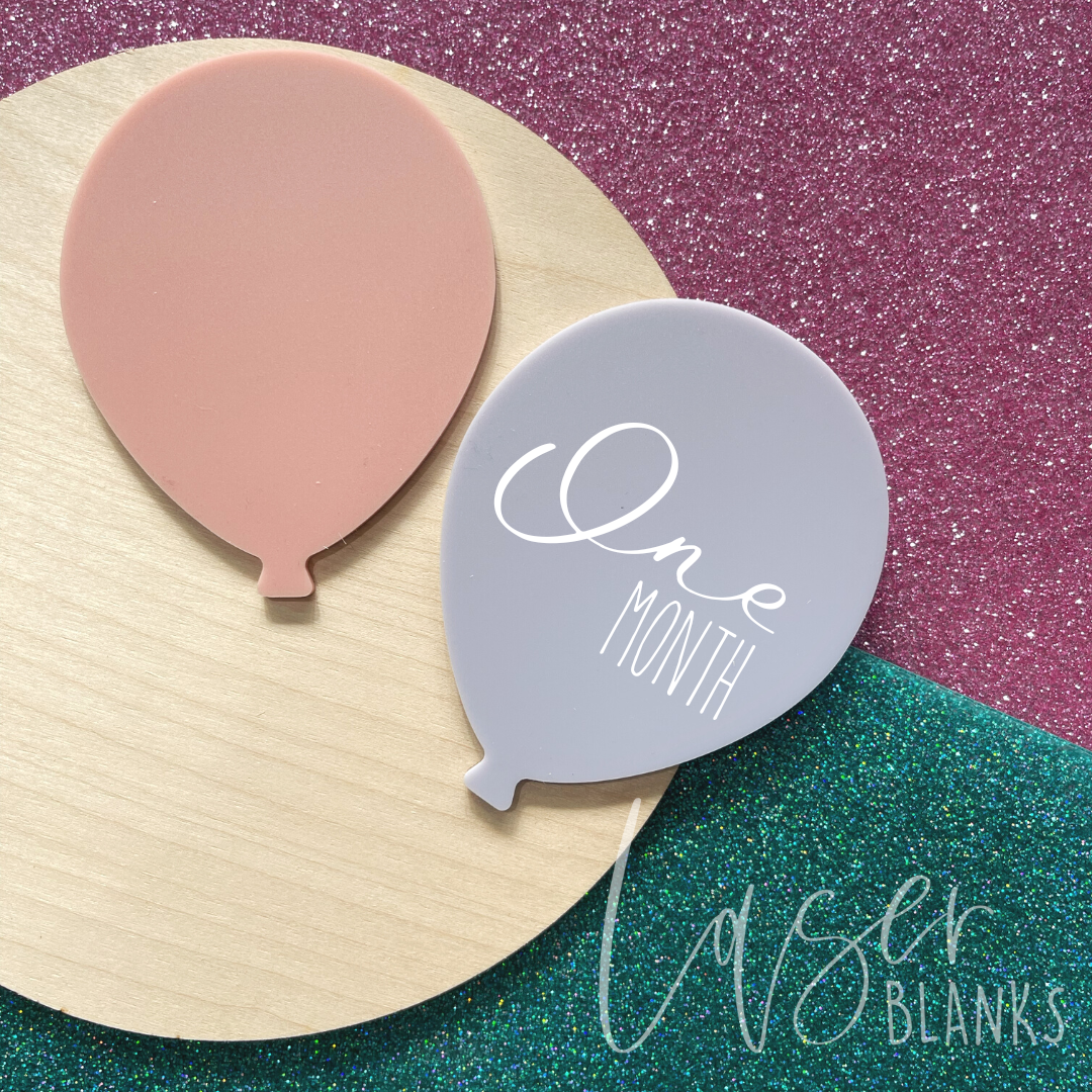 Milestone Balloon | Acrylic Craft Shape | 110mm Tall | Acrylic Blank