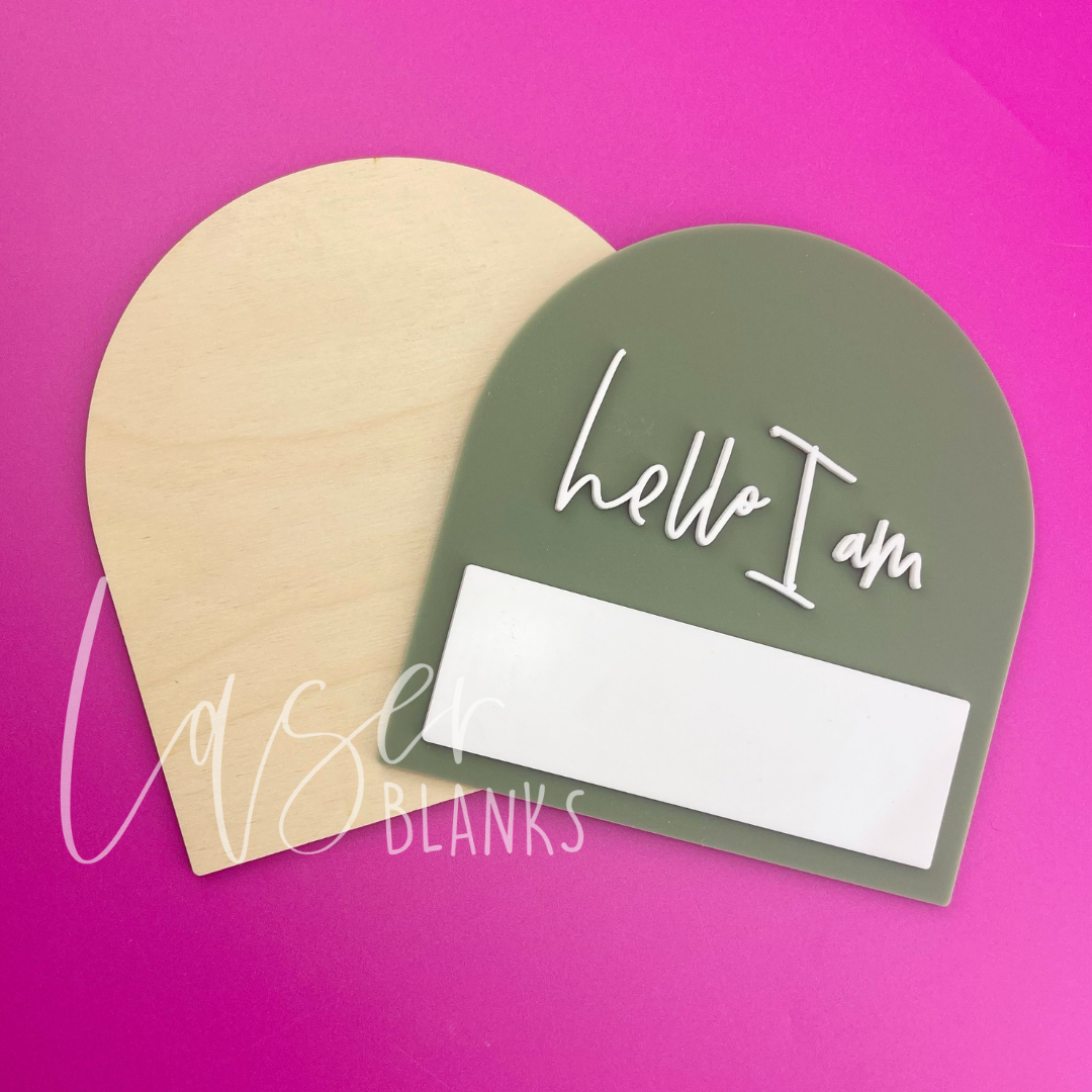 Arched Announcement | 150mm | Acrylic Blank