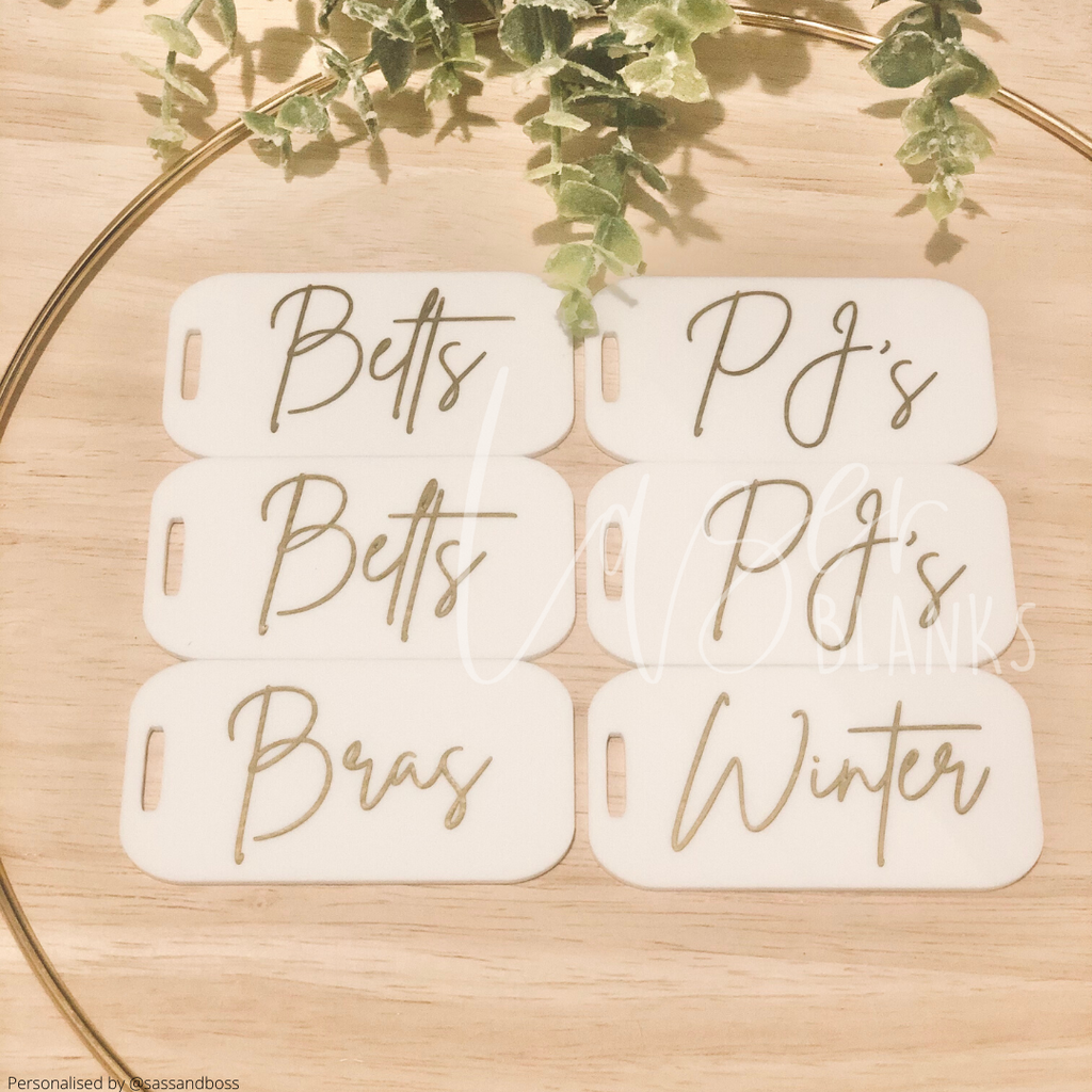 Engraved Round Gift Tags - Laser Cut Acrylic Engraved Circle Bonbonniere  Tags - Made in Australia