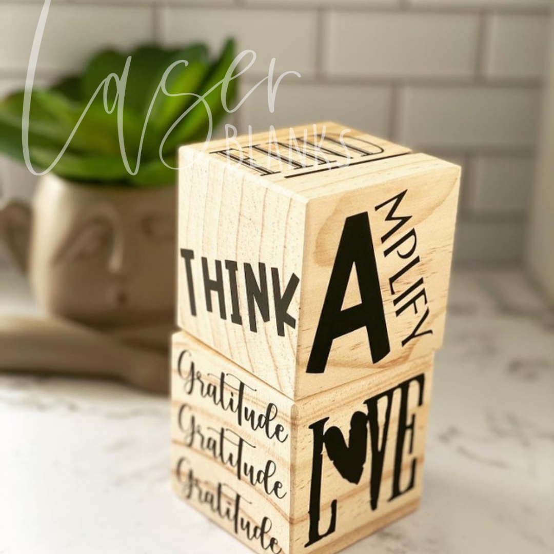 Raw Timber Blocks | 7cm | Cube