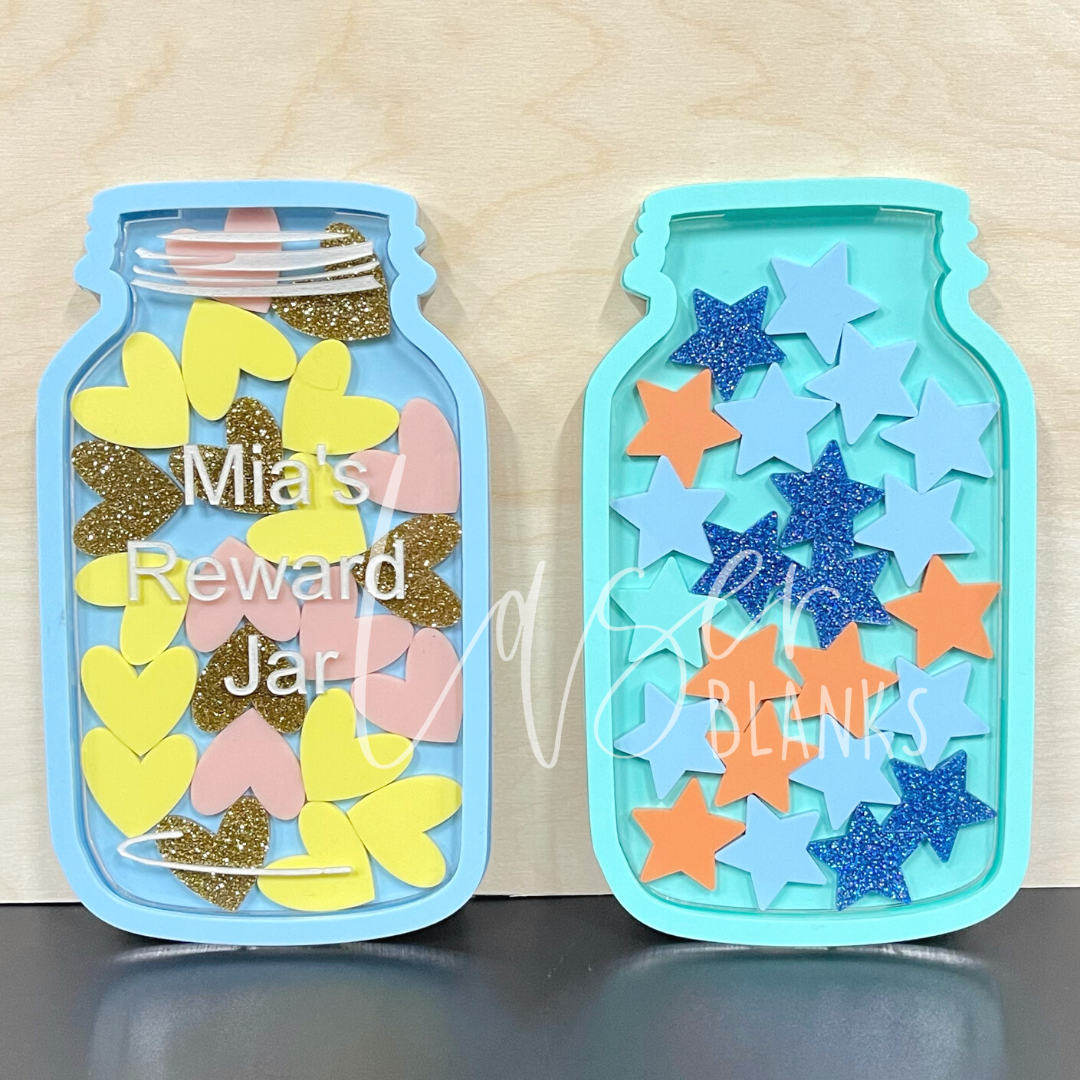 Standard size reward jar after assembly – blank and undecorated