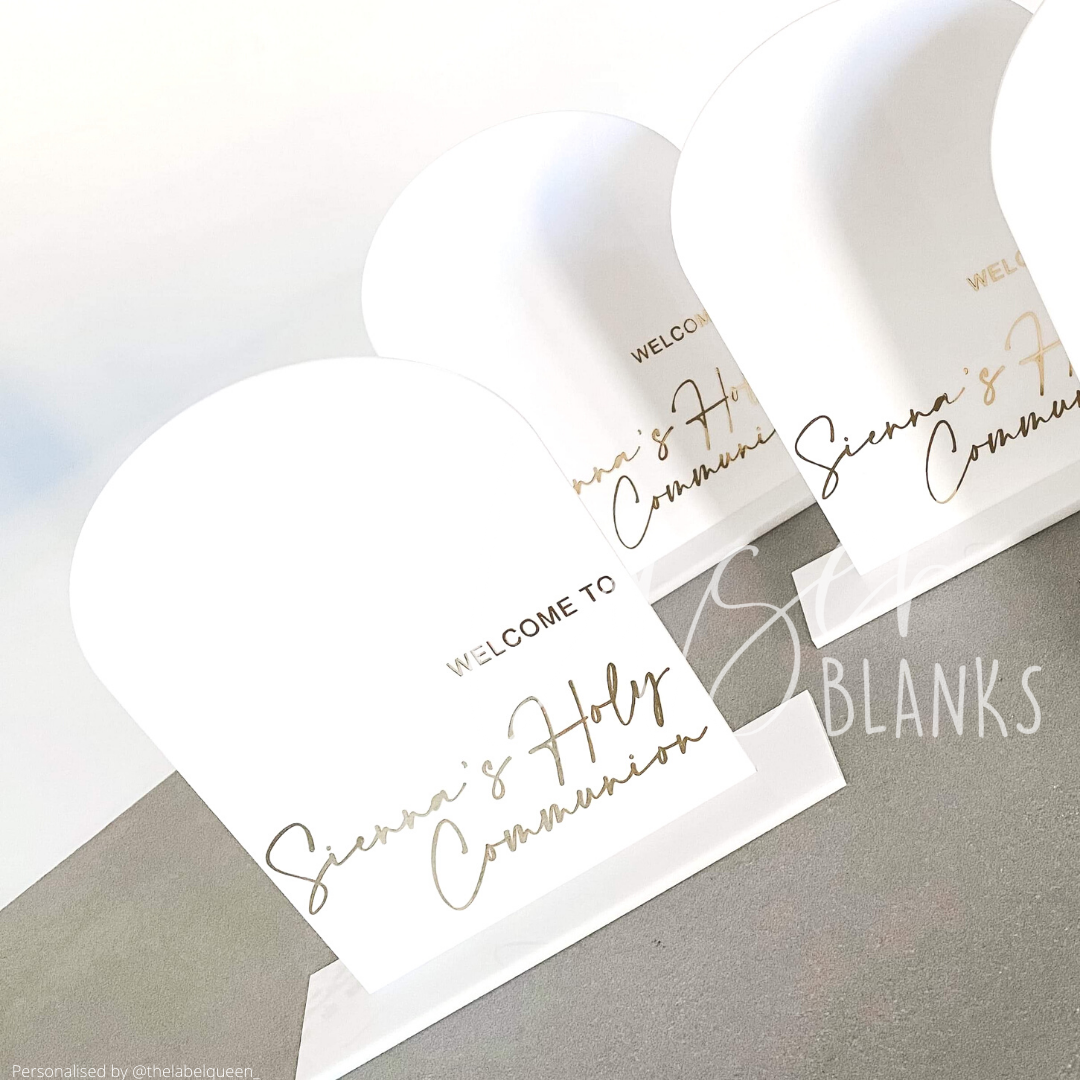 Arch Acrylic Sign + Stand | Acrylic Blank