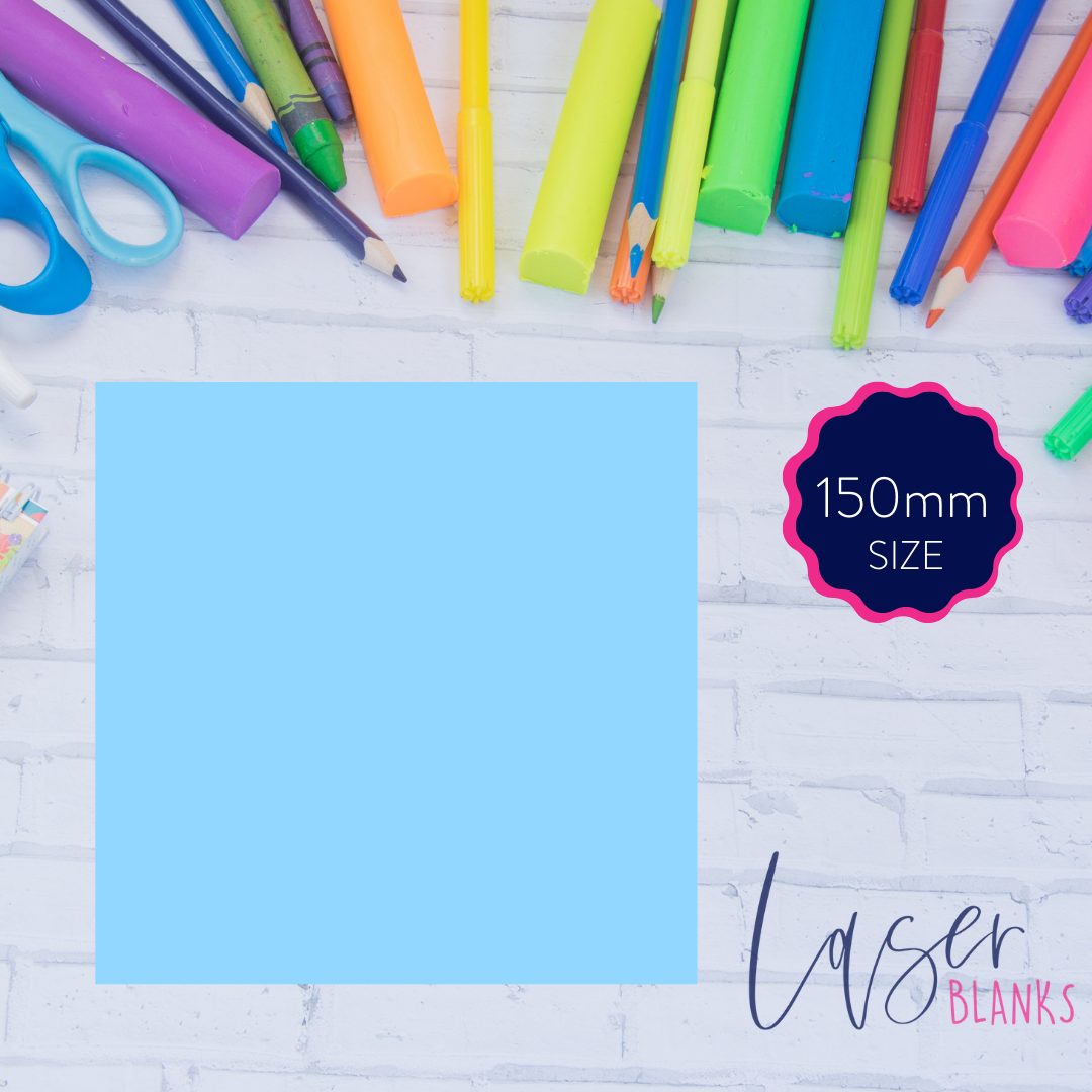 150mm Square Acrylic Blank | 3mm Pastel