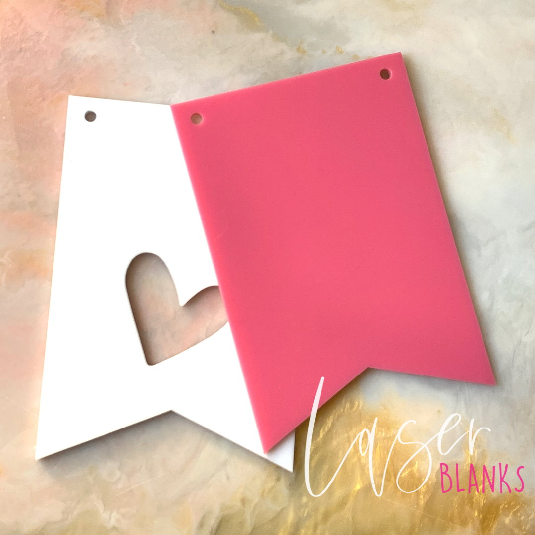 Classic acrylic bunting blanks for party decor
