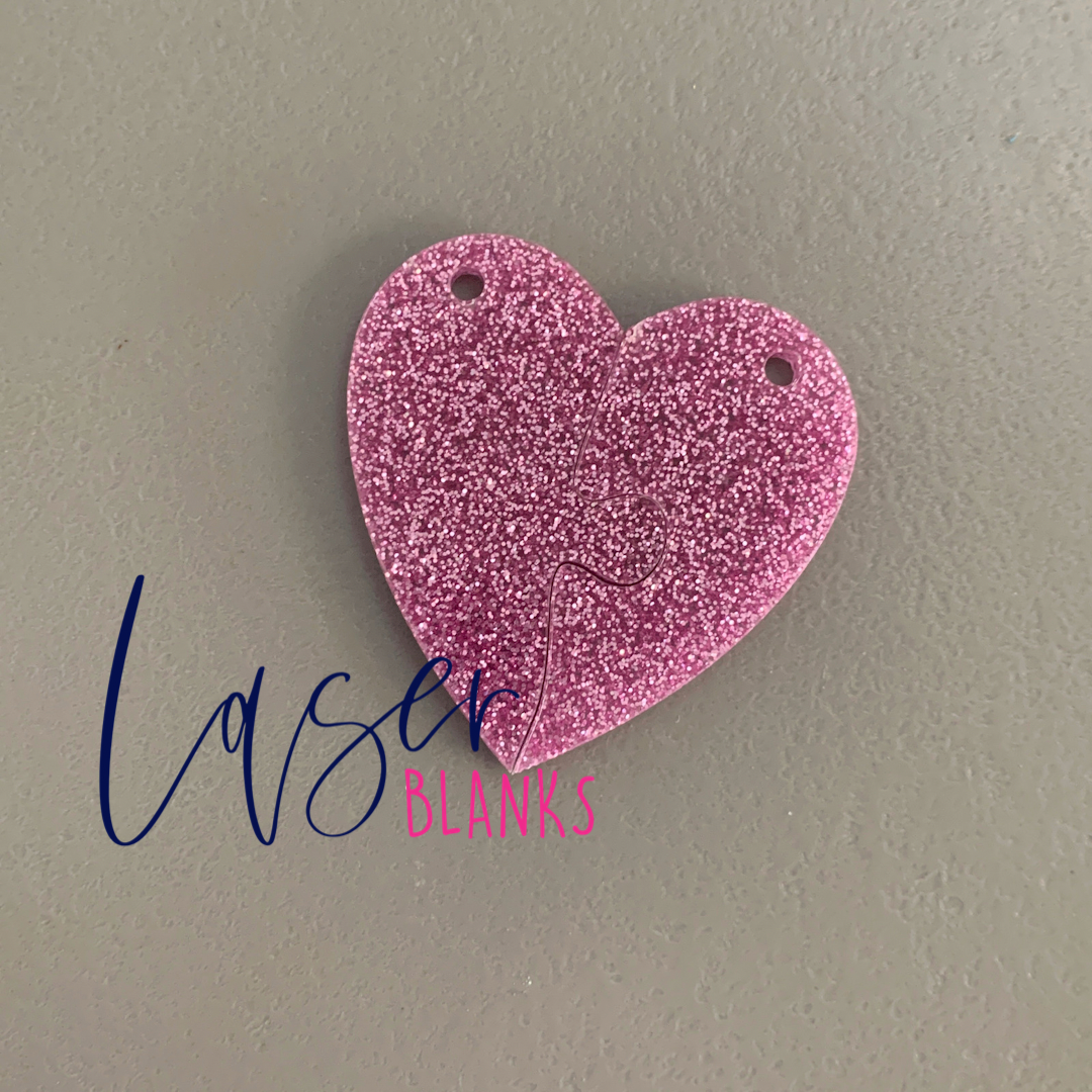 Puzzle Heart Keyring