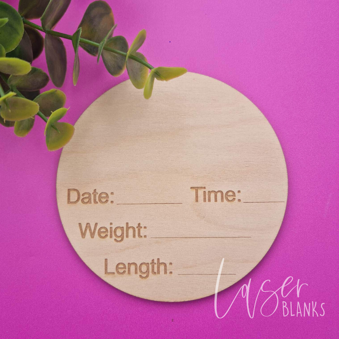Blank Birth Announcement Disc | Blank Announcement Plaque