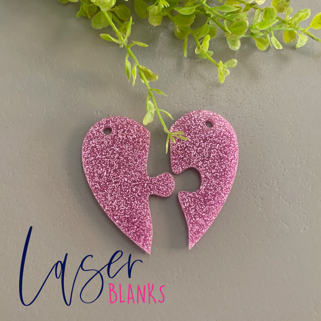 Puzzle Heart Keyring